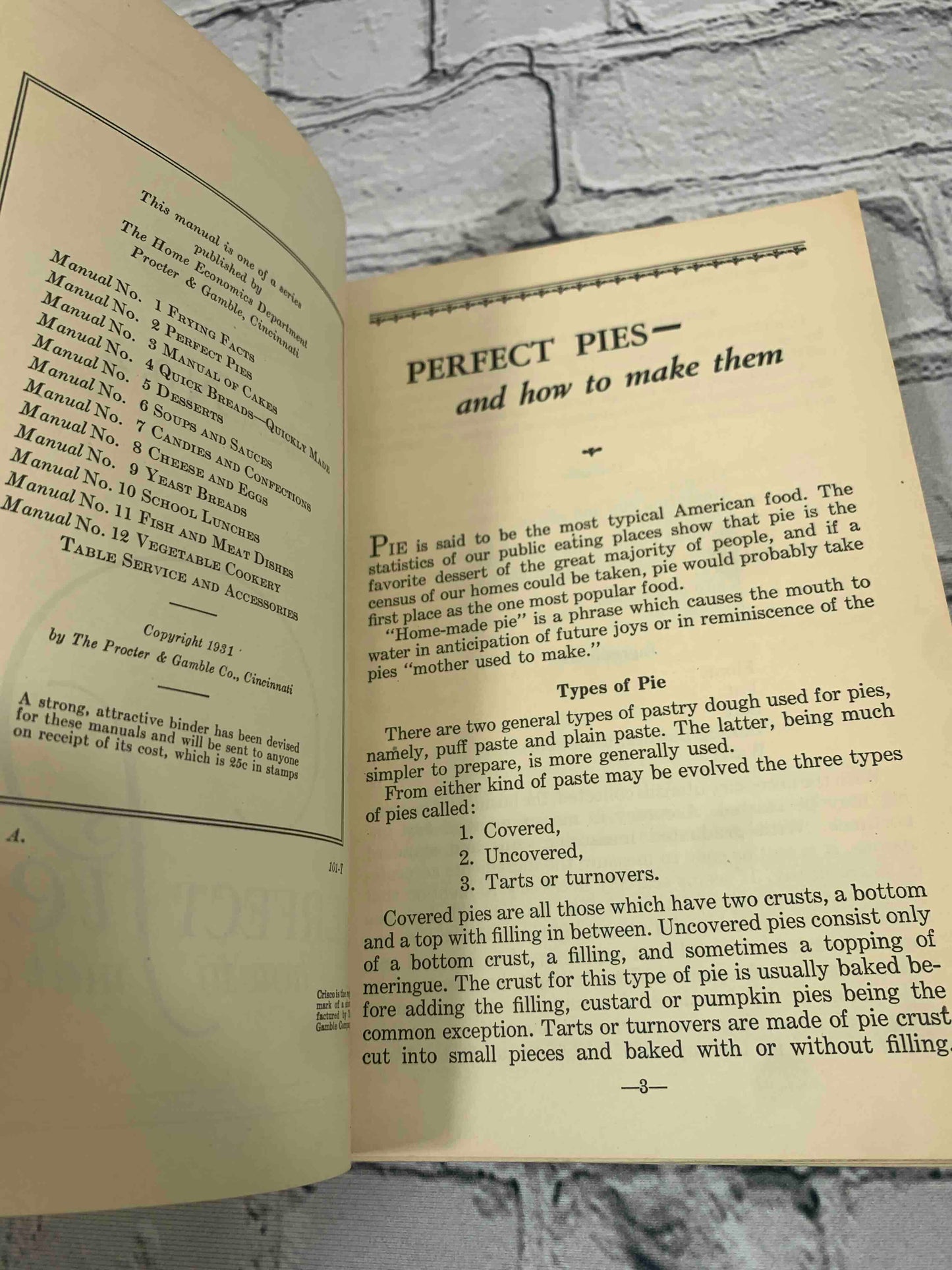 Manual of Cookery Series Leaflets No. 1-13 (missing no. 9)