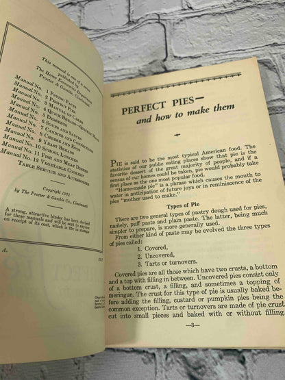 Manual of Cookery Series Leaflets No. 1-13 (missing no. 9)