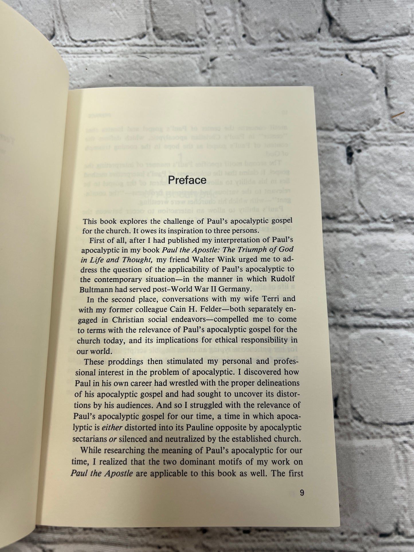 Paul's Apocalyptic Gospel: The Coming Triumph of God By Christiaan Beker [1989]