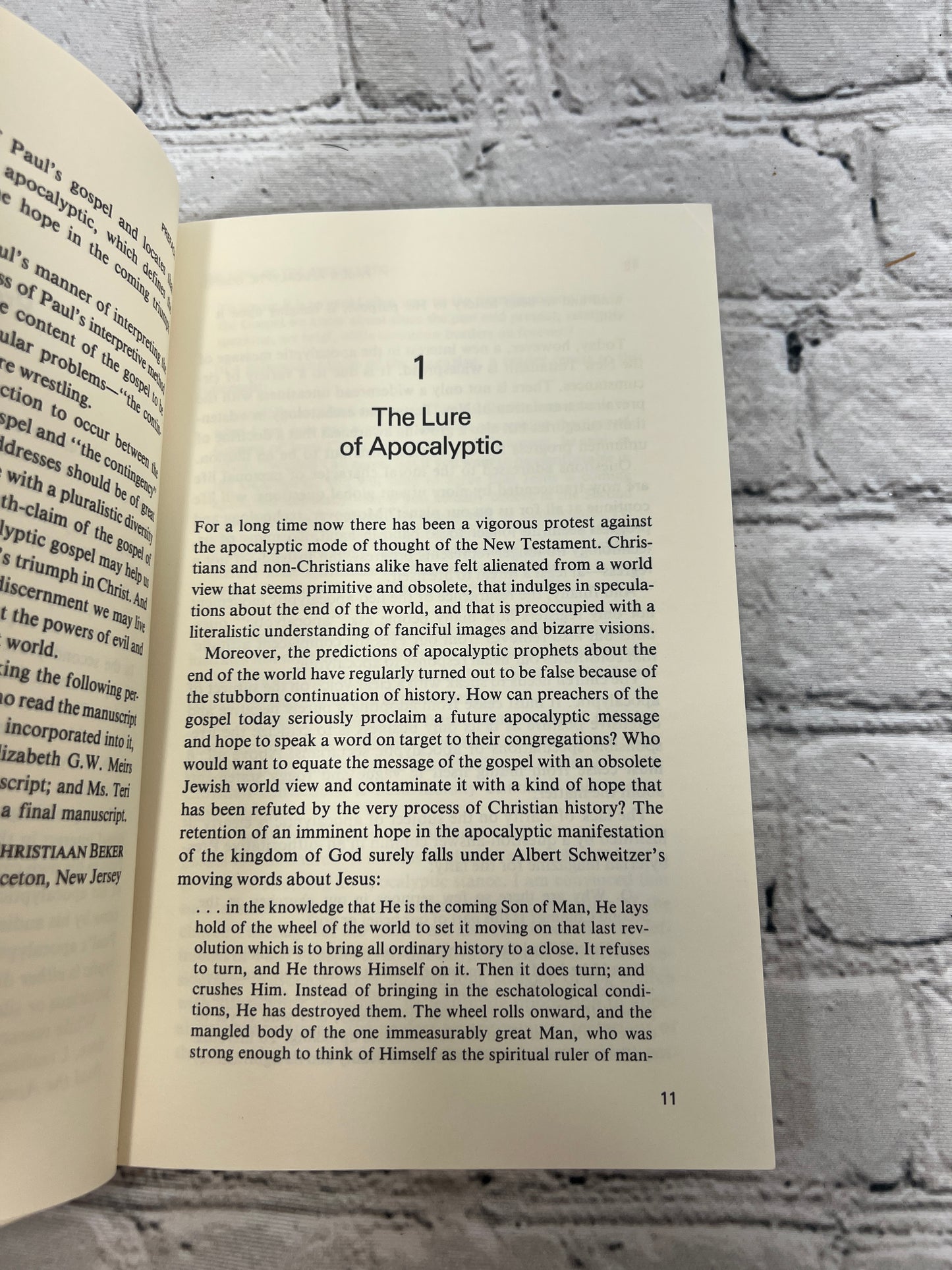 Paul's Apocalyptic Gospel: The Coming Triumph of God By Christiaan Beker [1989]