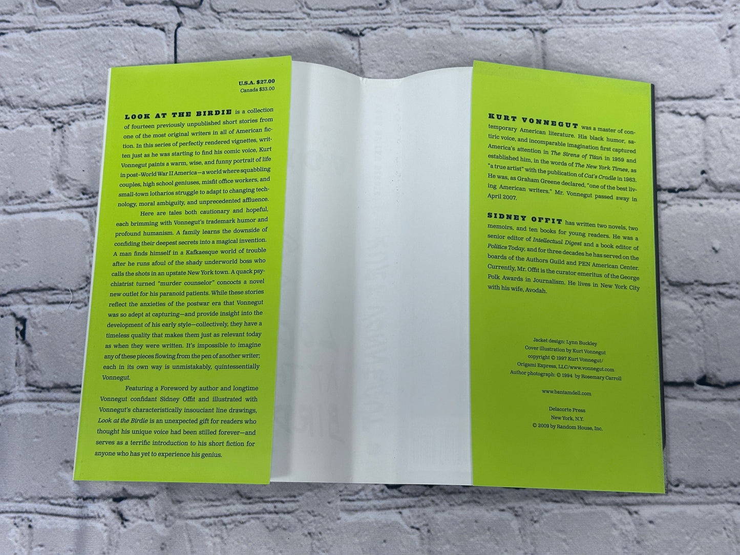 Look At The Birdie By Kurt Vonnegut [1st Print · 1st Edition · 2009]