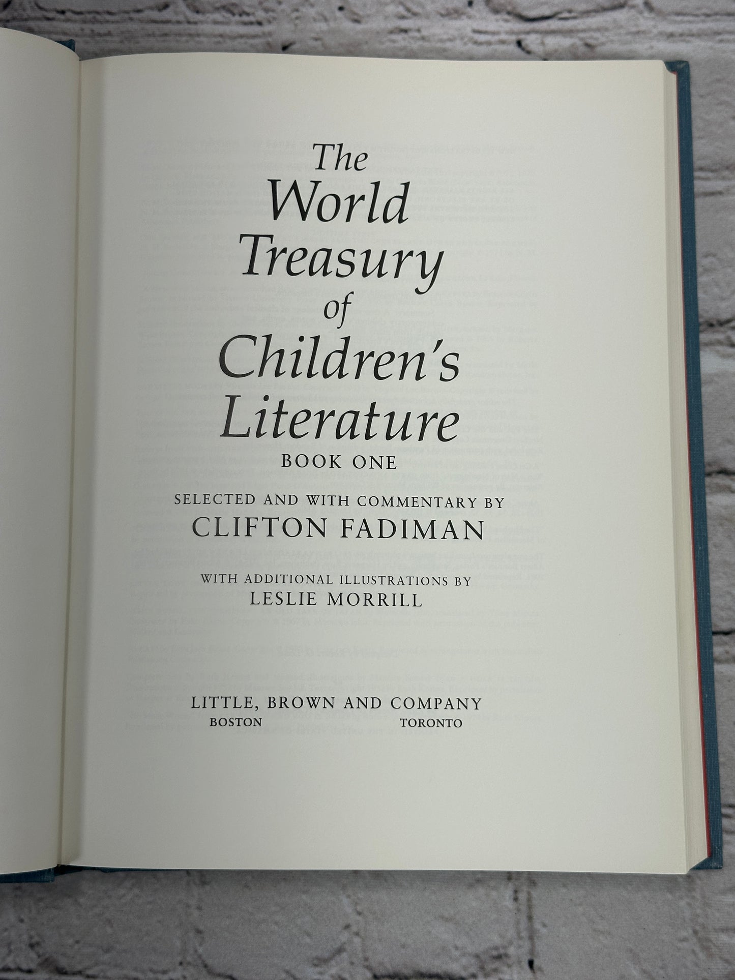 The World Treasury of Children's Literature edited by Clifton Fadiman [1984]