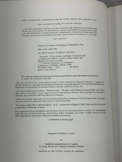 The World Treasury of Children's Literature edited by Clifton Fadiman [1984]