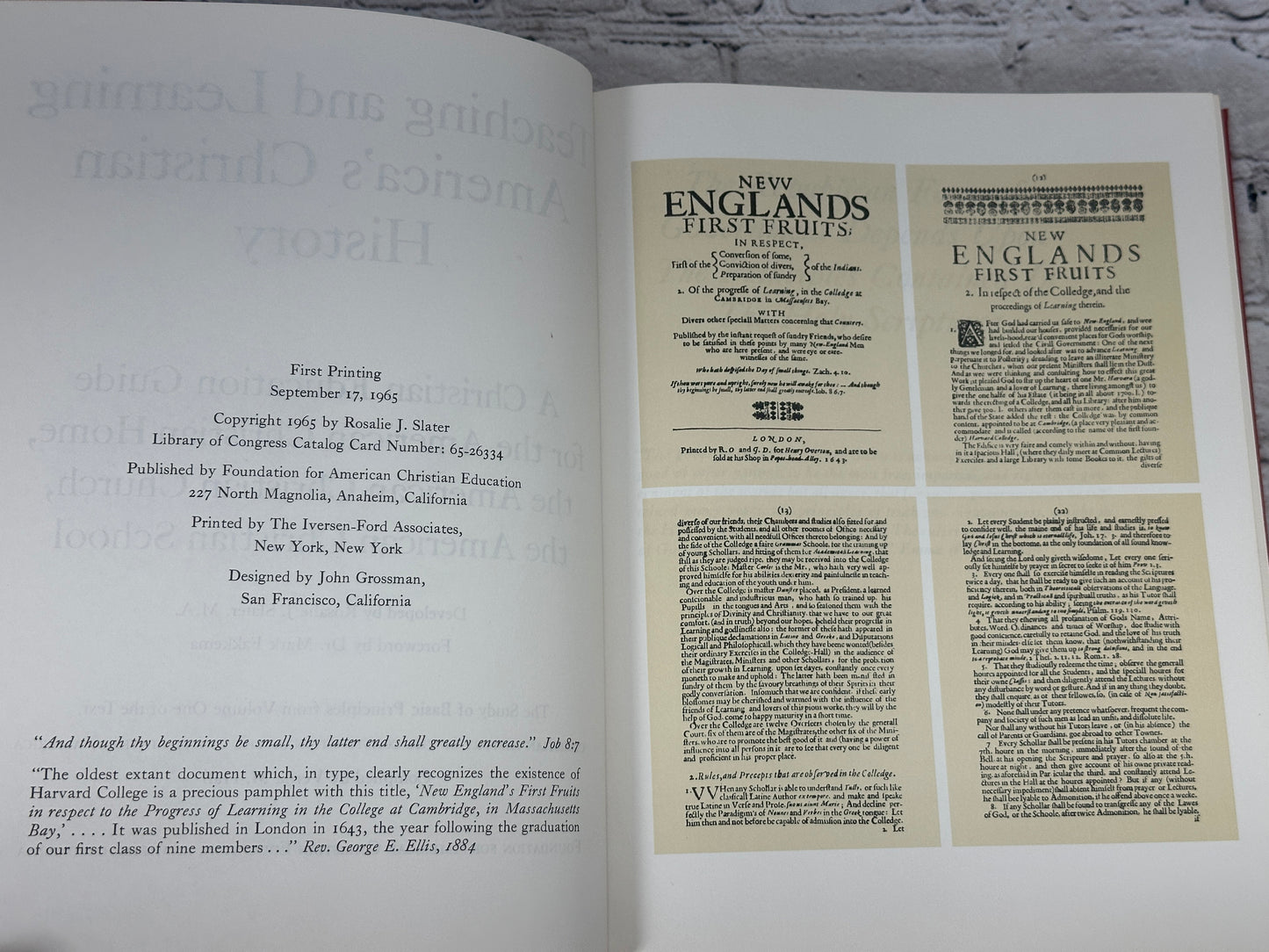 Christian History of The Constitution & Teaching and Learning America's Christian History, Verna Hall & Rosalie J Slater [Lot of 2 · Signed]