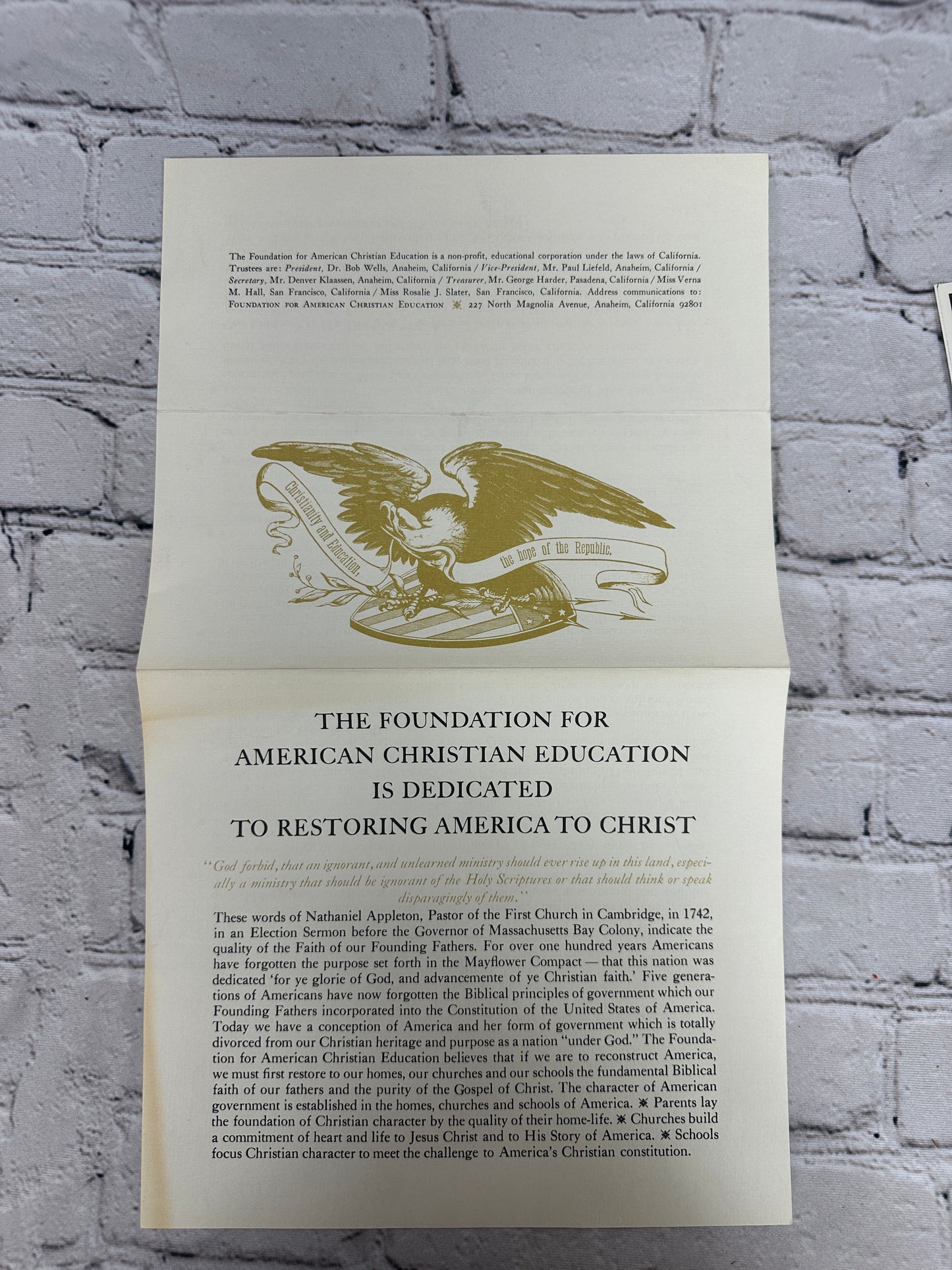 Christian History of The Constitution & Teaching and Learning America's Christian History, Verna Hall & Rosalie J Slater [Lot of 2 · Signed]