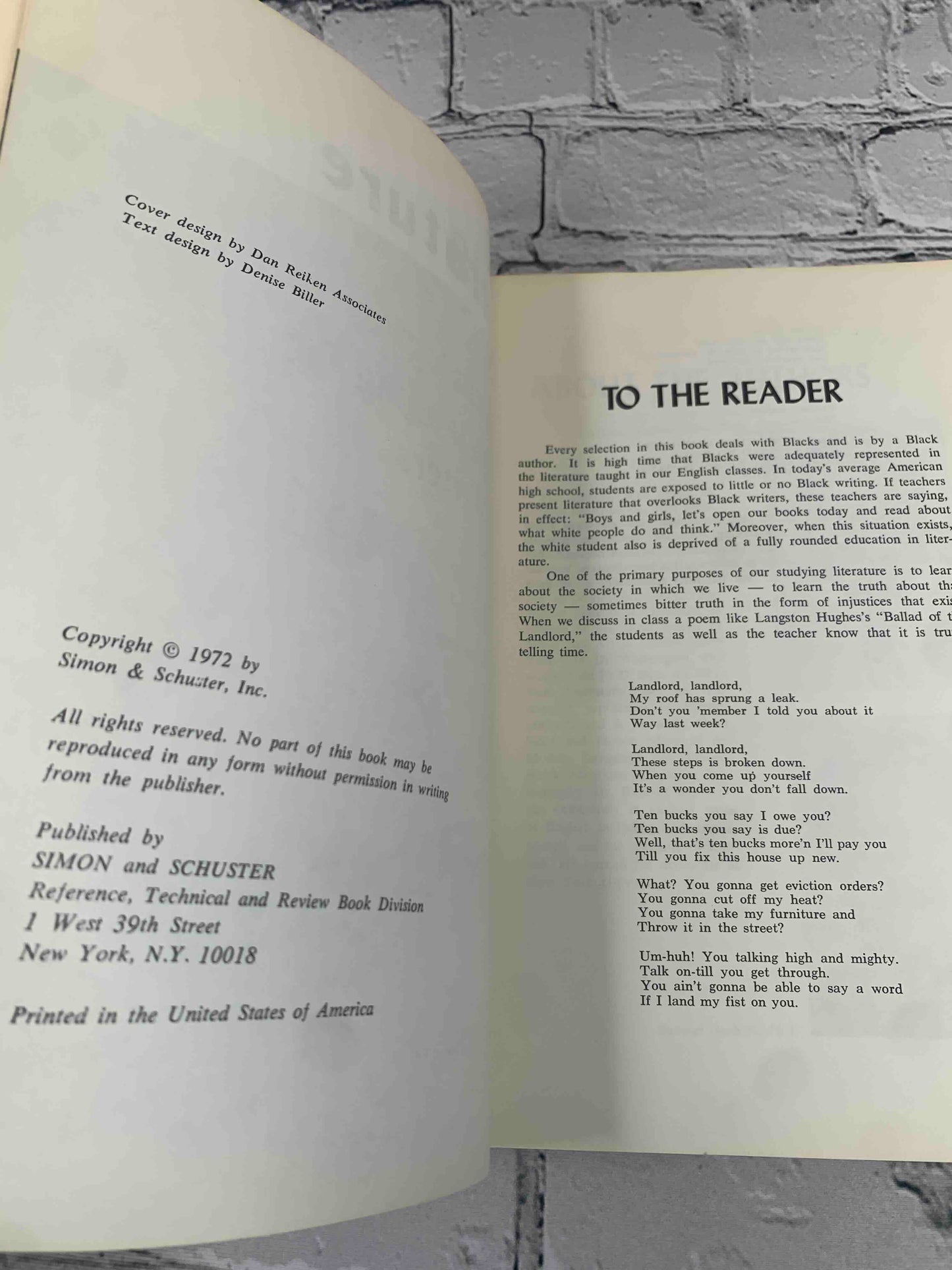 Black Literature An Anthology of Outstanding Black Writers