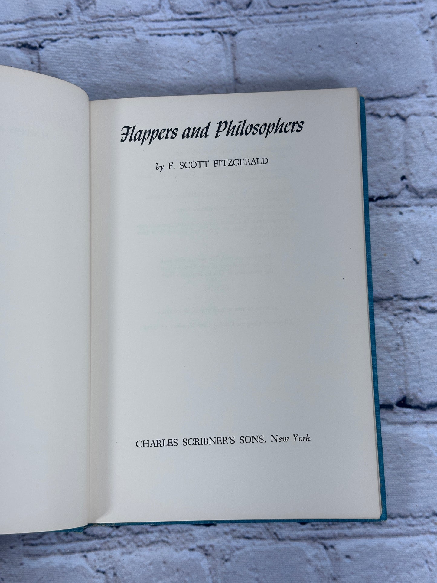 Flappers and Philosophers By F. Scott Fitzgerald [1959]