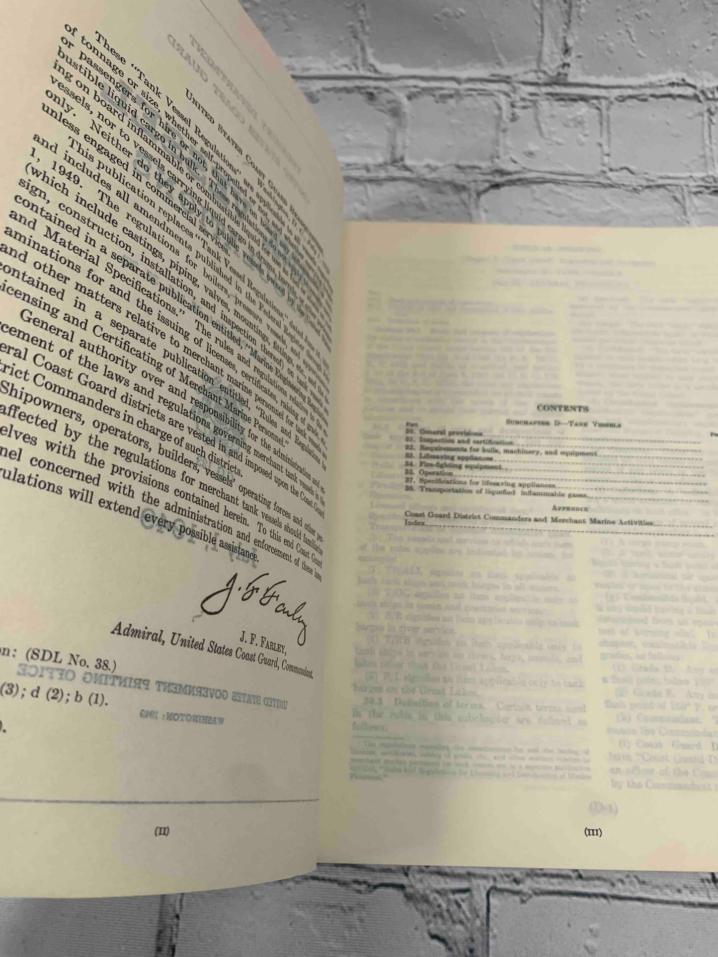 Tank Vessel Regulations CG 123 (July 1, 1949)