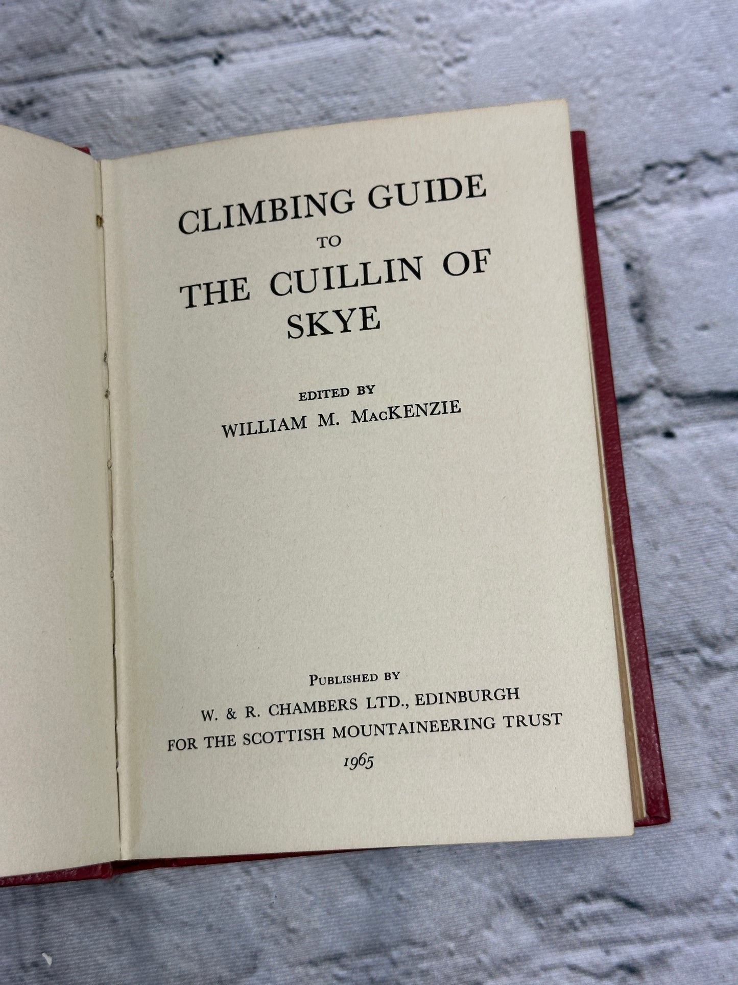 Climbers' Guide to the Cuillin of Skye by William MacKenzie [1965]