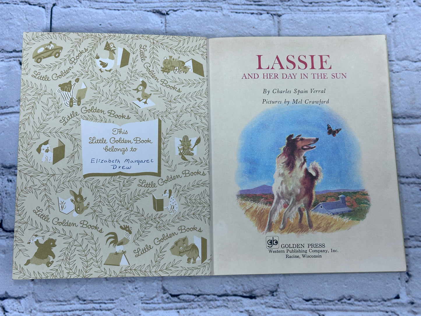 Lassie and Her Day in the Sun by Charles Verral [A Little Golden Book · 1972]