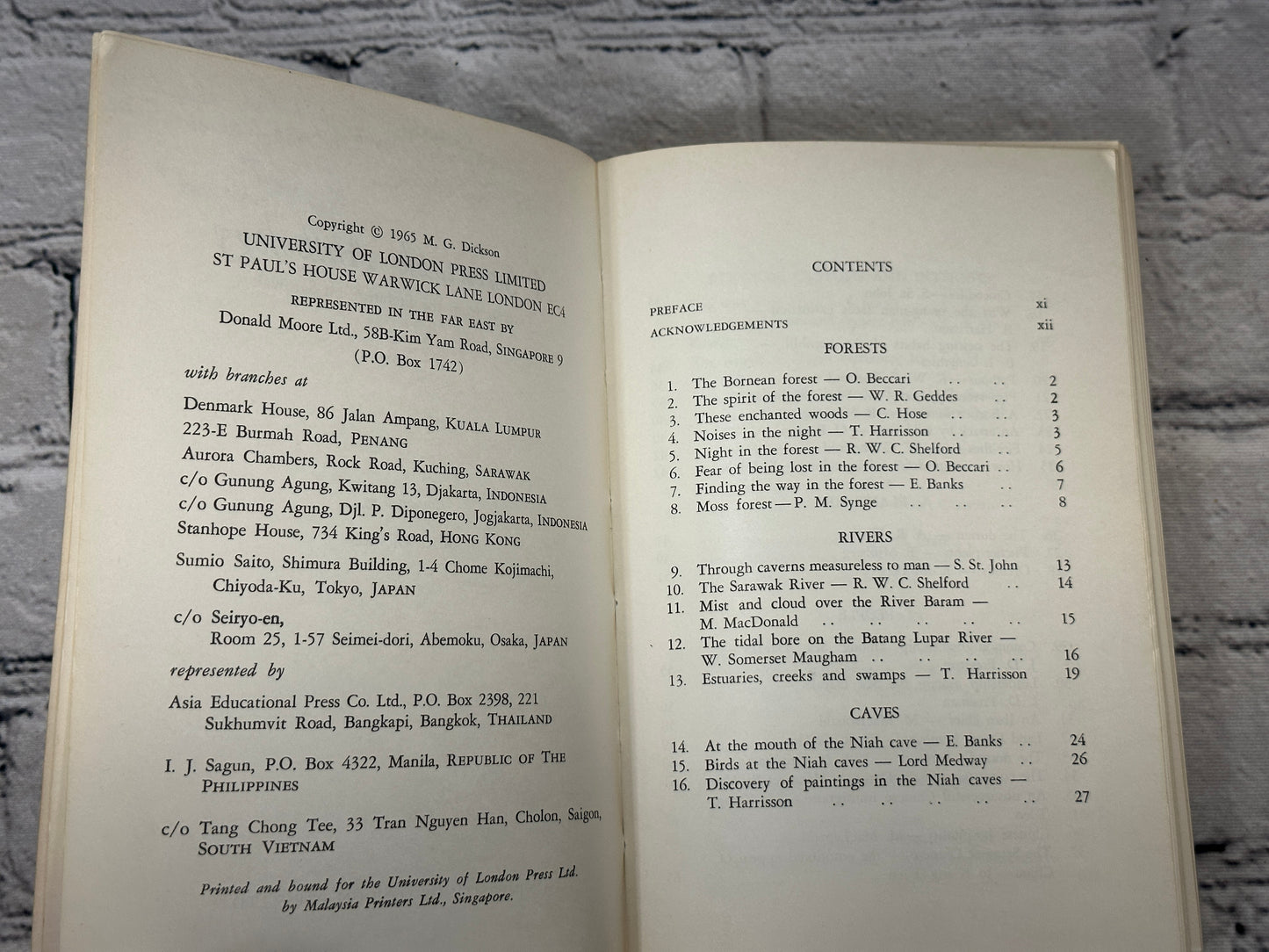 A Sarawak Anthology: Extracts from the literature.. by M.G. Dickson [1965]