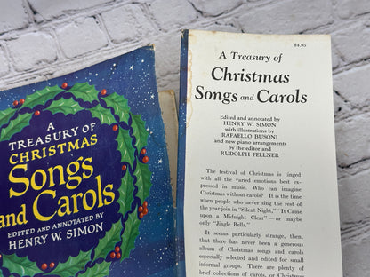 A Treasury of Christmas Songs and Carols by Henry W. Simon [1st Edition · 1955]