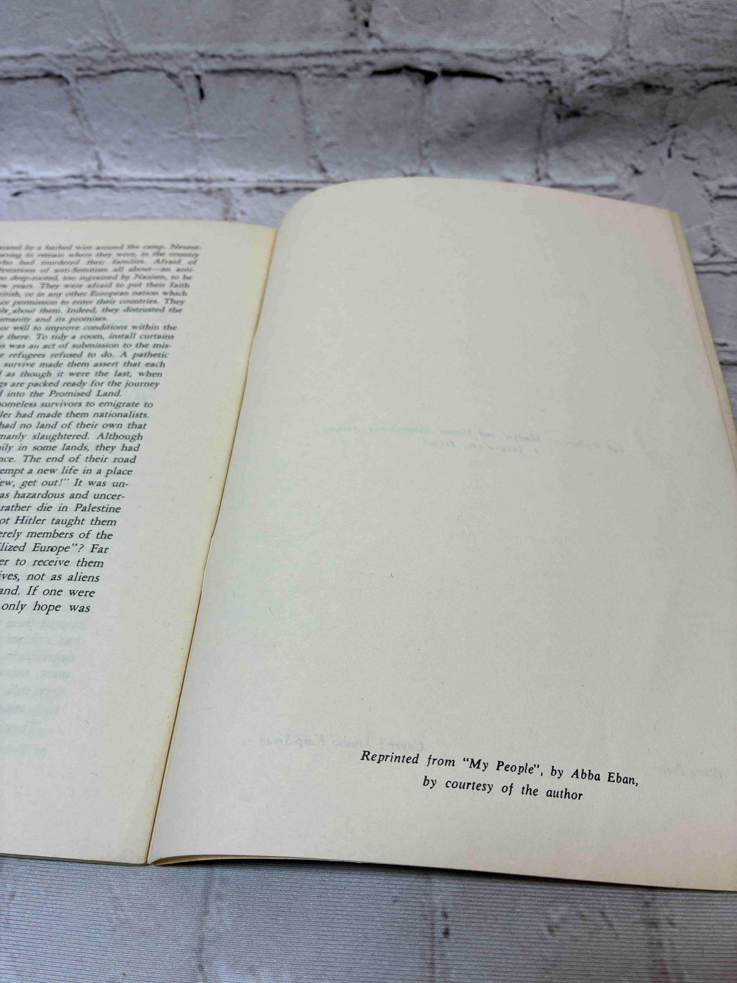The Holocaust from Abba Eban's Book "My People"