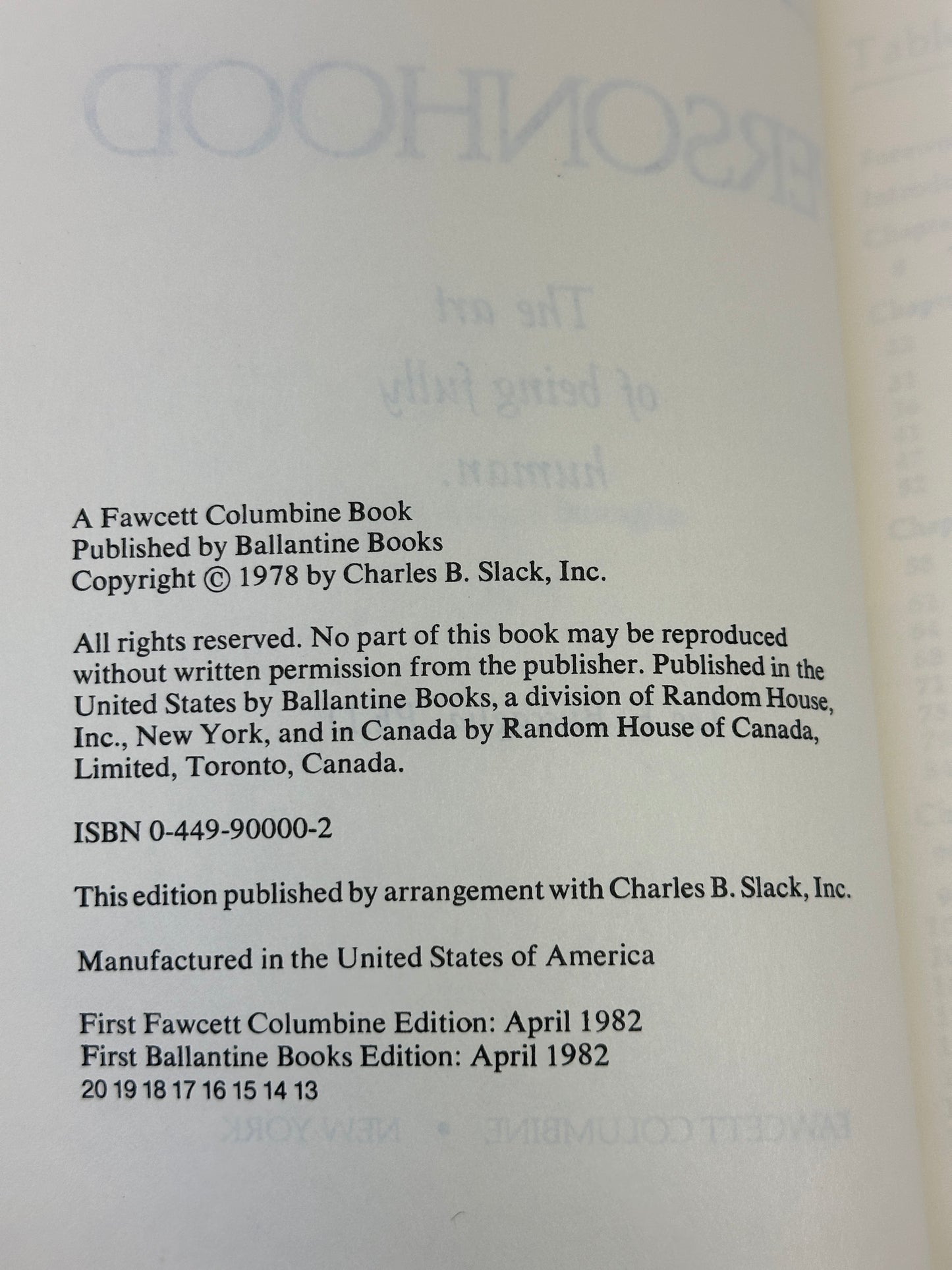 Personhood : The Art of Being Fully Human by Leo F. Buscaglia [1982]