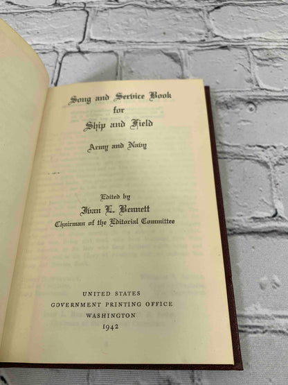 WWII Song and Service Book for Ship and Field Army & Navy