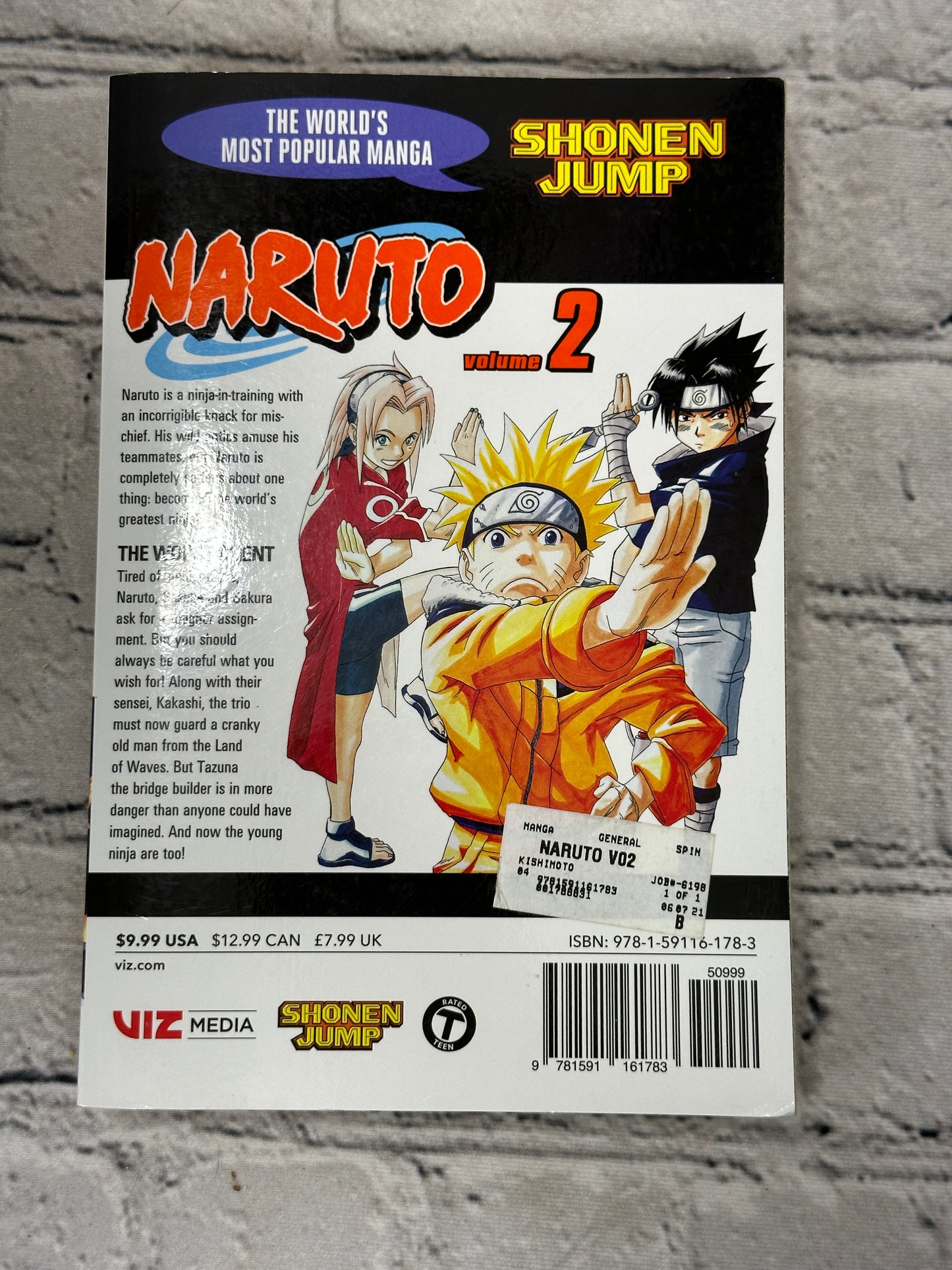 Naruto, Volume 2 by Masashi Kishimoto [2021]