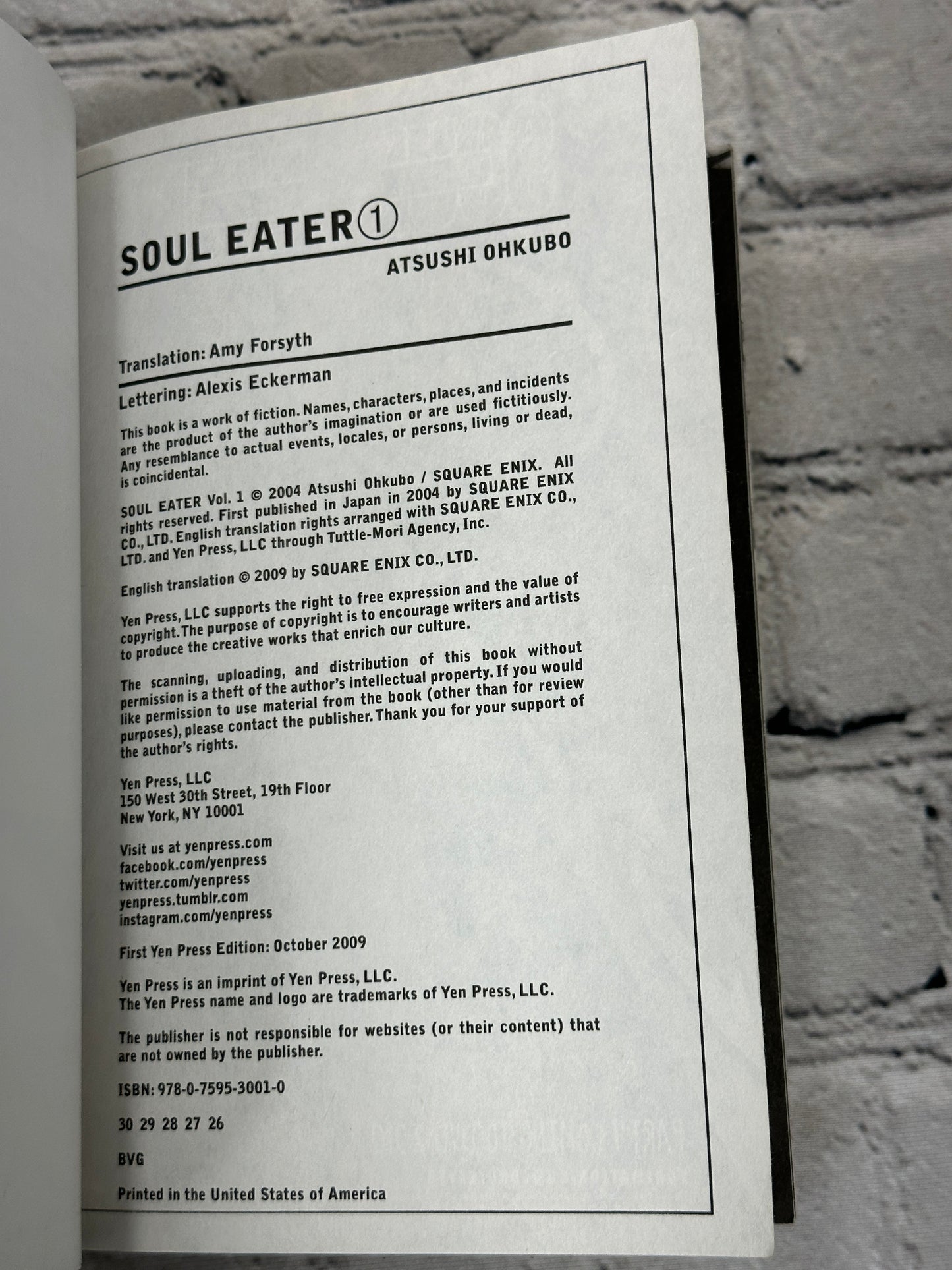 Soul Eater, Volume 1 by Ohkubo, Atsushi [2009]