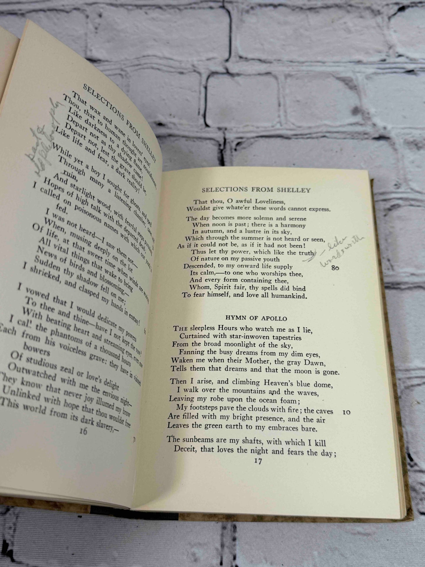 Selections from Shelley and Keats