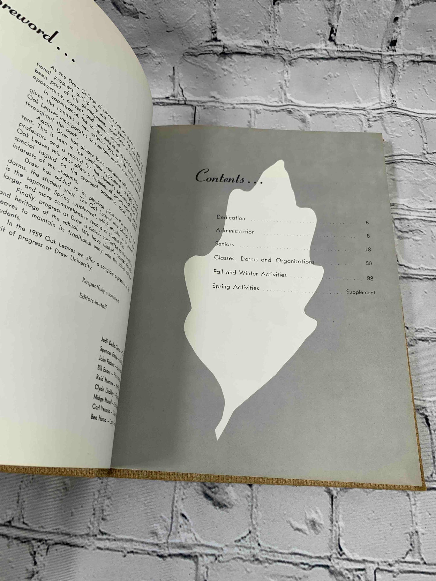 Oak Leaves Drew University Yearbook (Madison, NJ 1959)