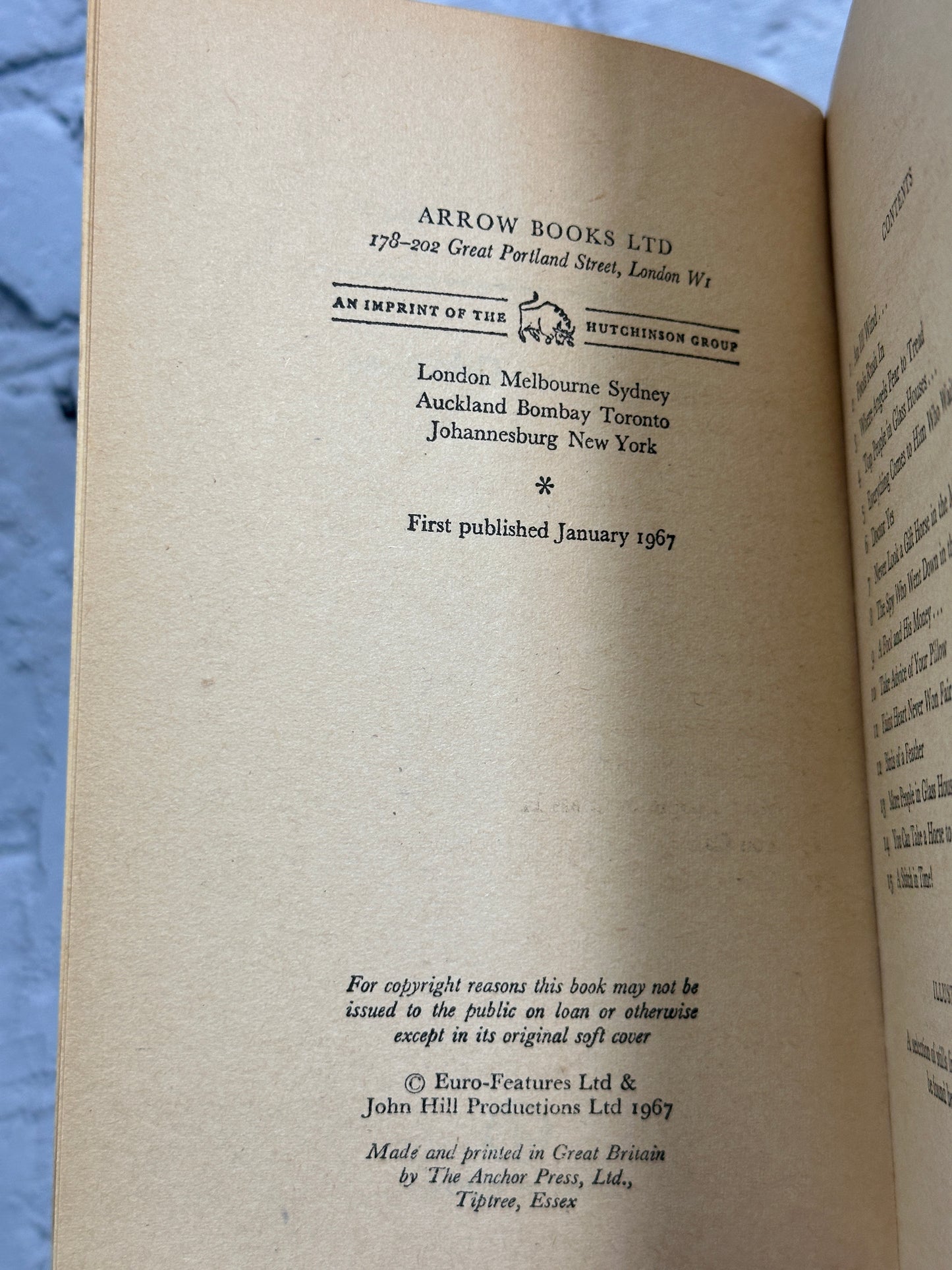 The Spy with a Cold Nose by Ray Galton & Alan Simpson [1967]