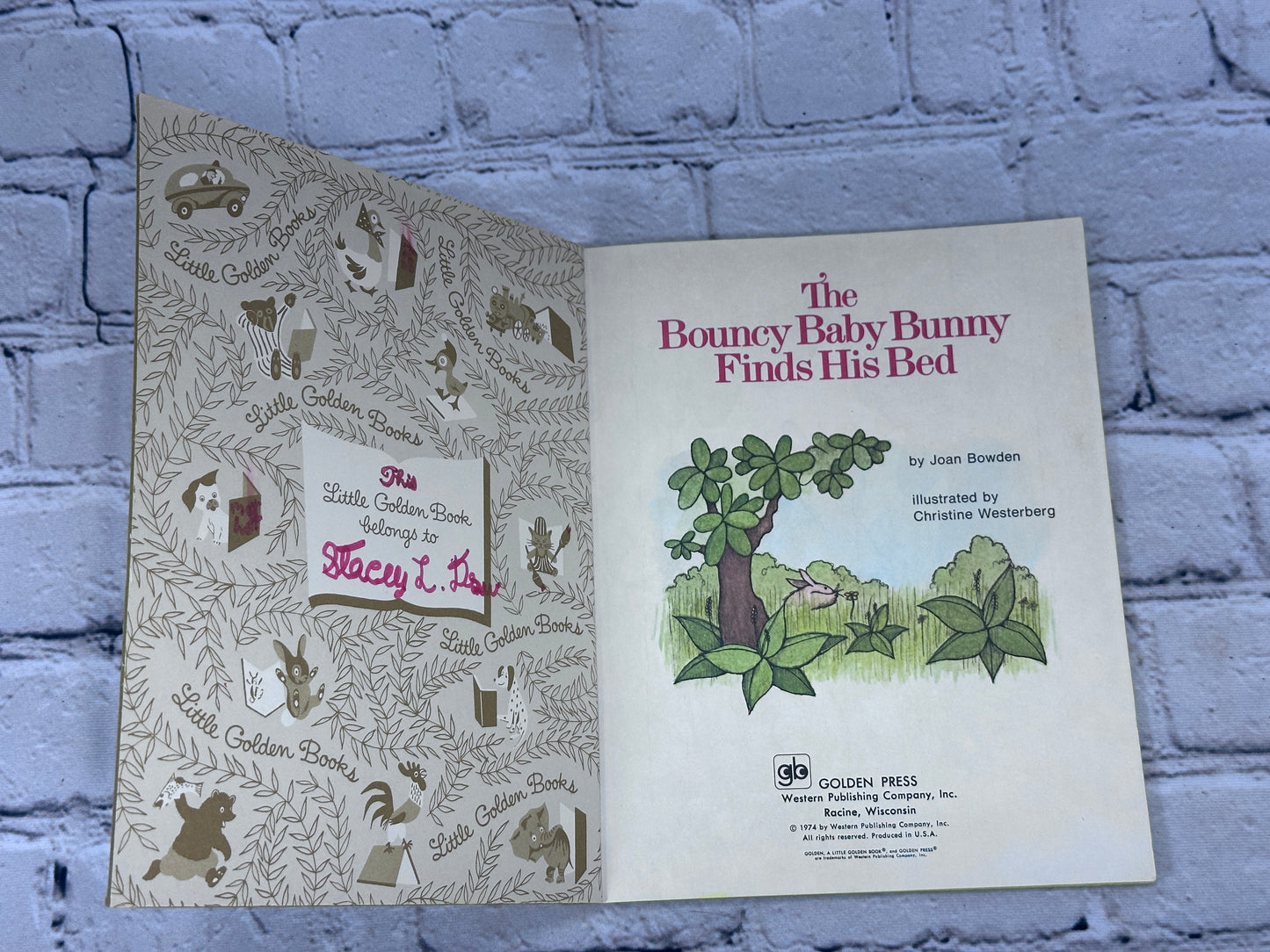 The Bouncy Baby Bunny Finds His Bed [Little Golden Book · 1974]