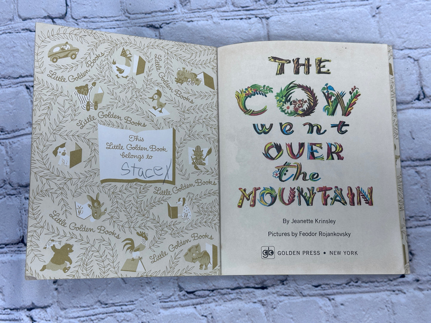 The Cow Went Over the Mountain [Little Golden Book · 3rd Print · 1971]