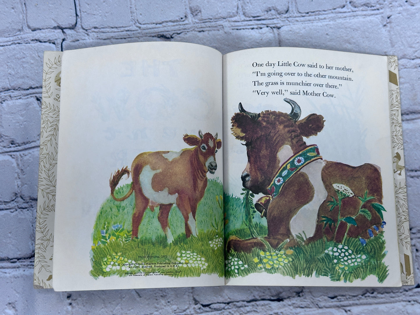 The Cow Went Over the Mountain [Little Golden Book · 3rd Print · 1971]