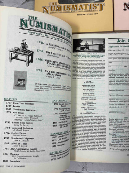 The Numismatist [11 Volumes · 1985 & 1986]