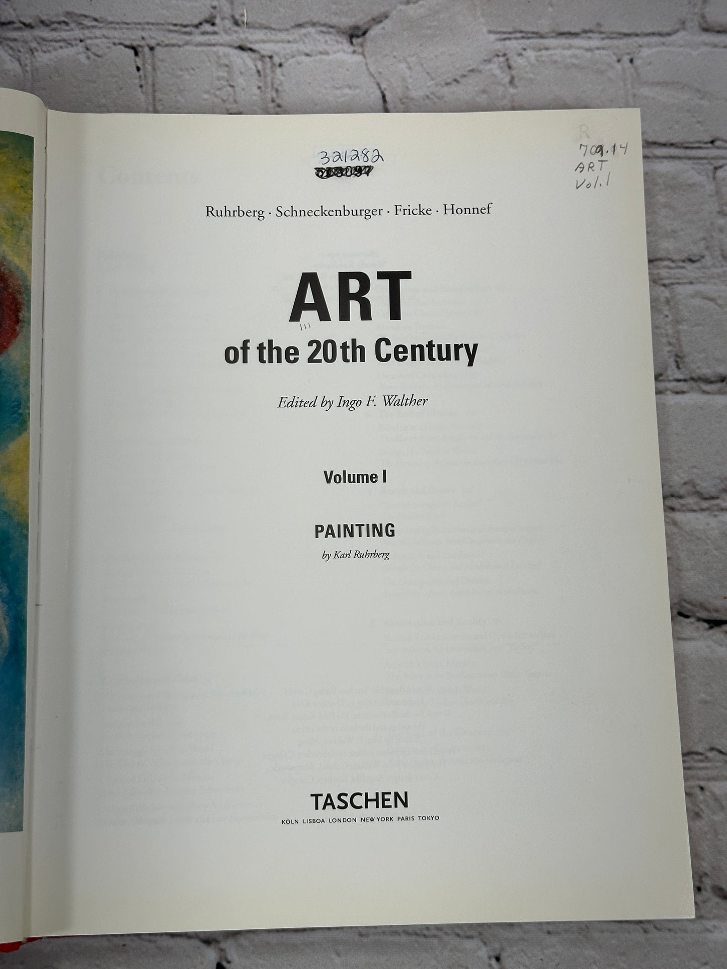 Art of the 20th Century Vol. 1 by Schneckenburger Ruhrberg Fricke Honnef [1998]