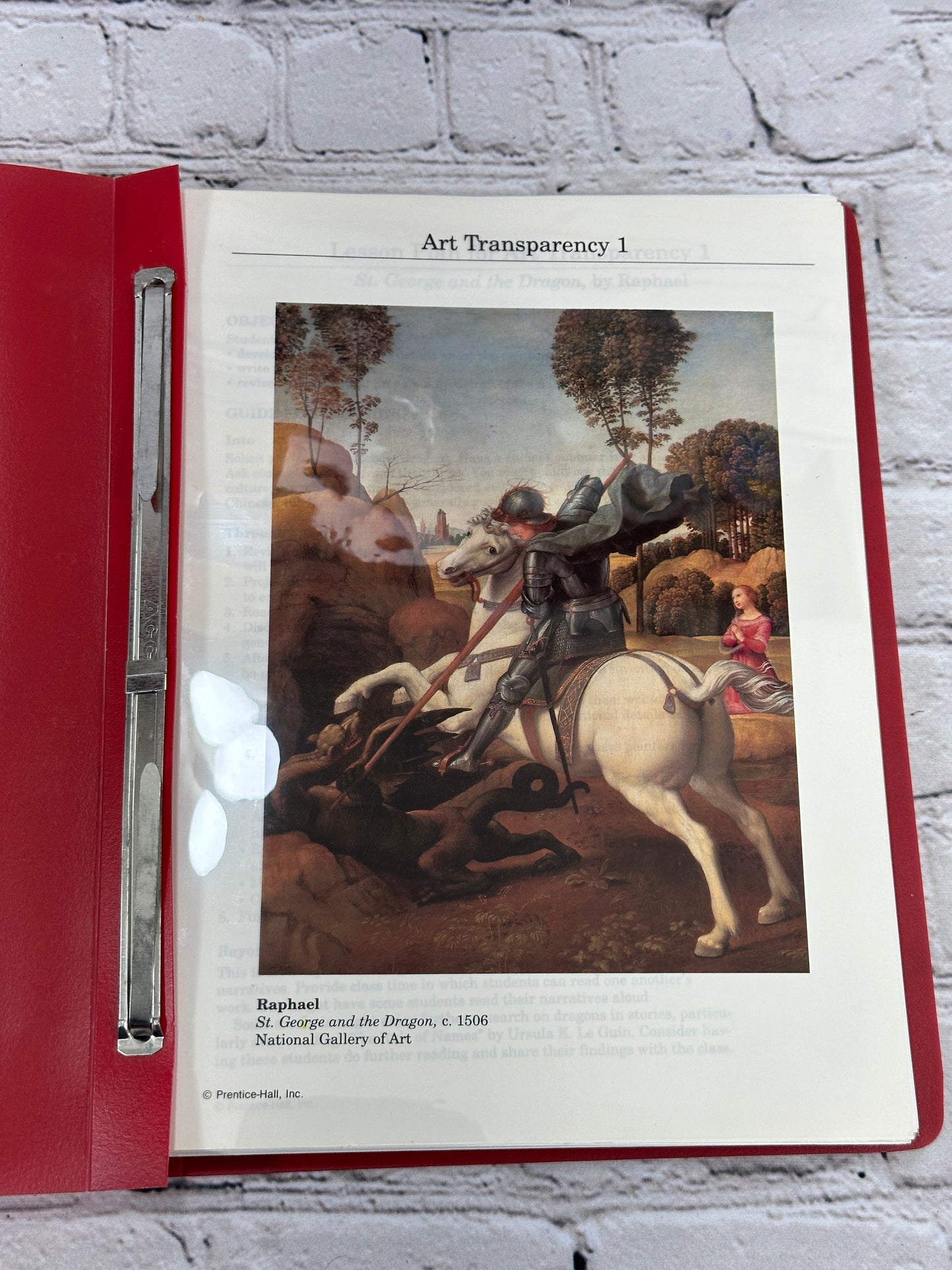 Lesson Plan for Art Transparency [Prentice Hall Inc. · No Stated Date]