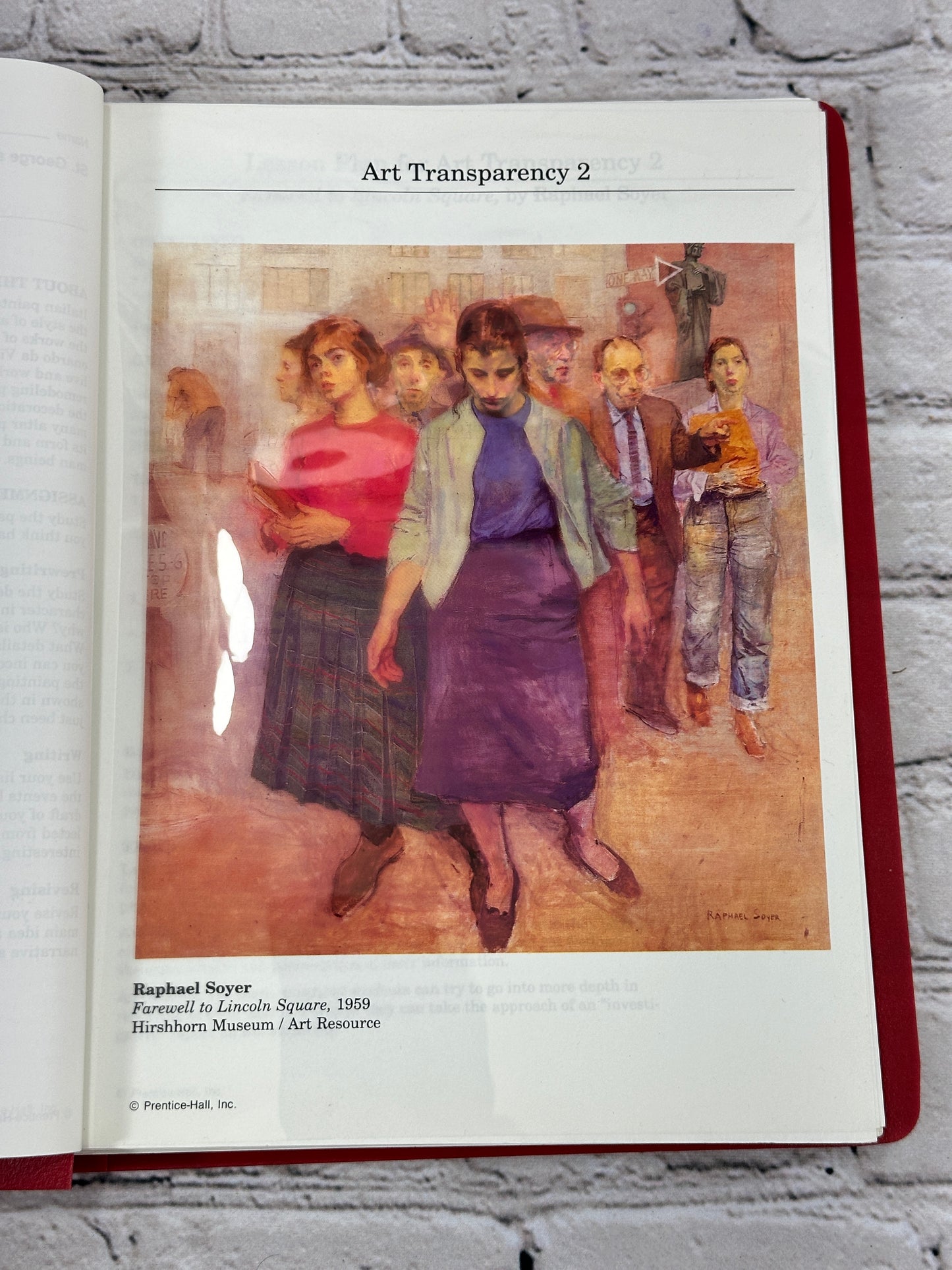 Lesson Plan for Art Transparency [Prentice Hall Inc. · No Stated Date]