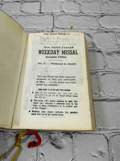 New St. Joseph Weekday Missal (vol. II)