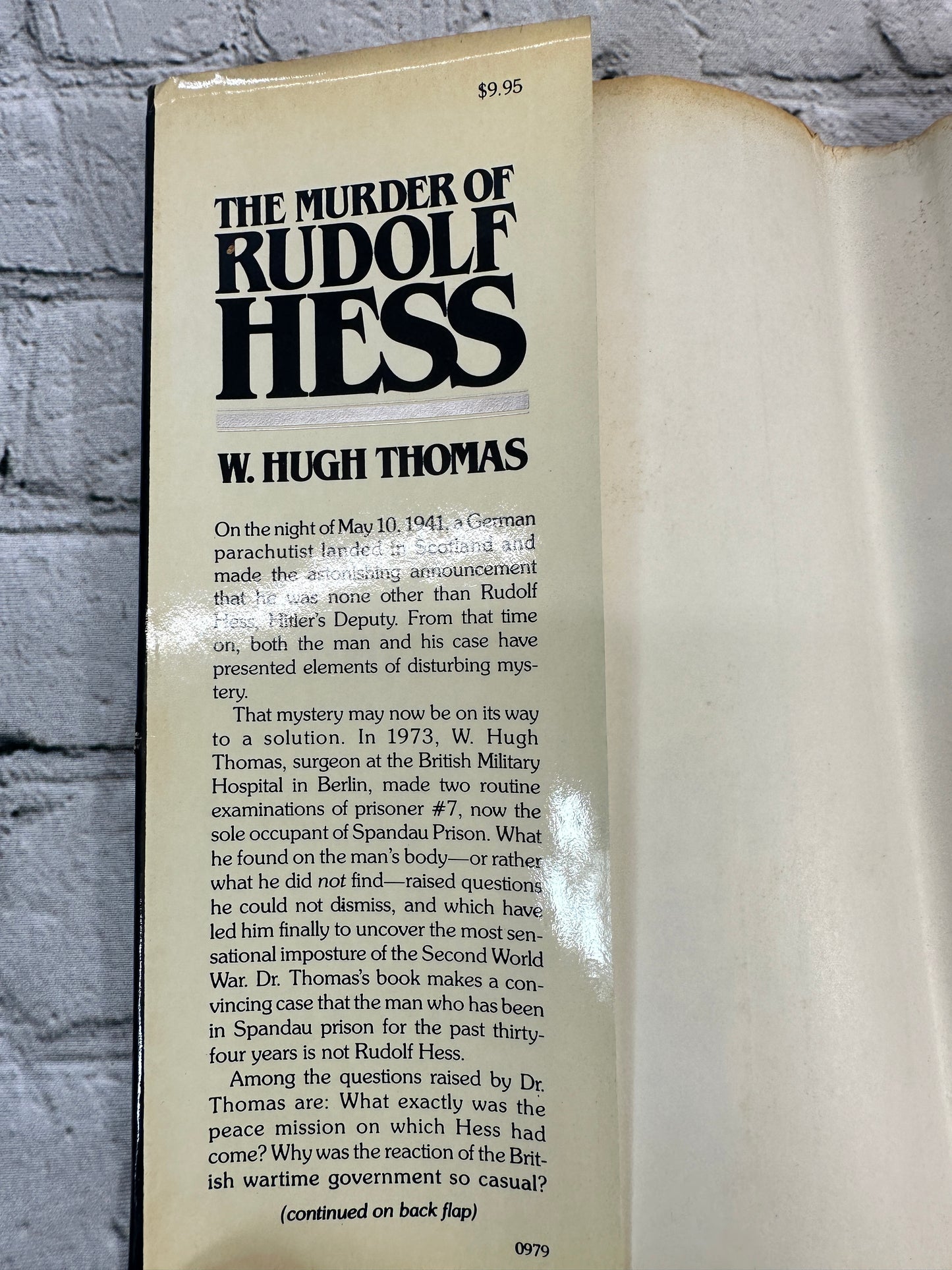 The Murder of Rudolf Hess by W Hugh Thomas [1979 · First Edition]