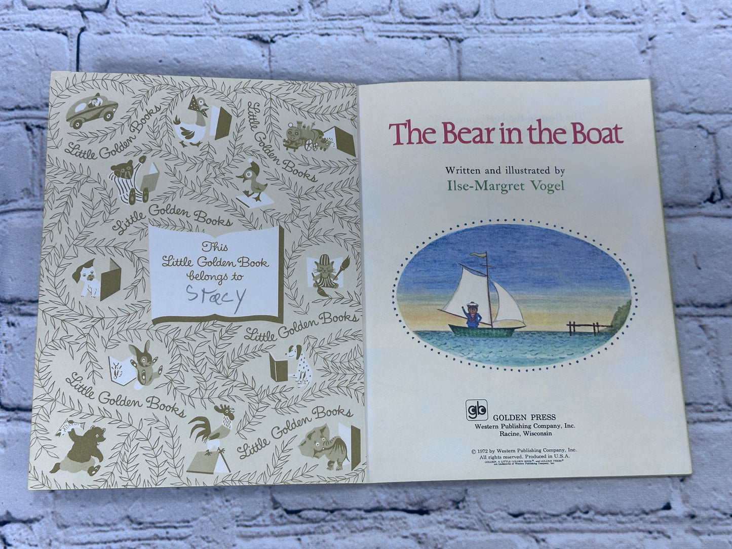 The Bear in the Boat By Ilse-Margret Vogel [A Little Golden Book · 1972]