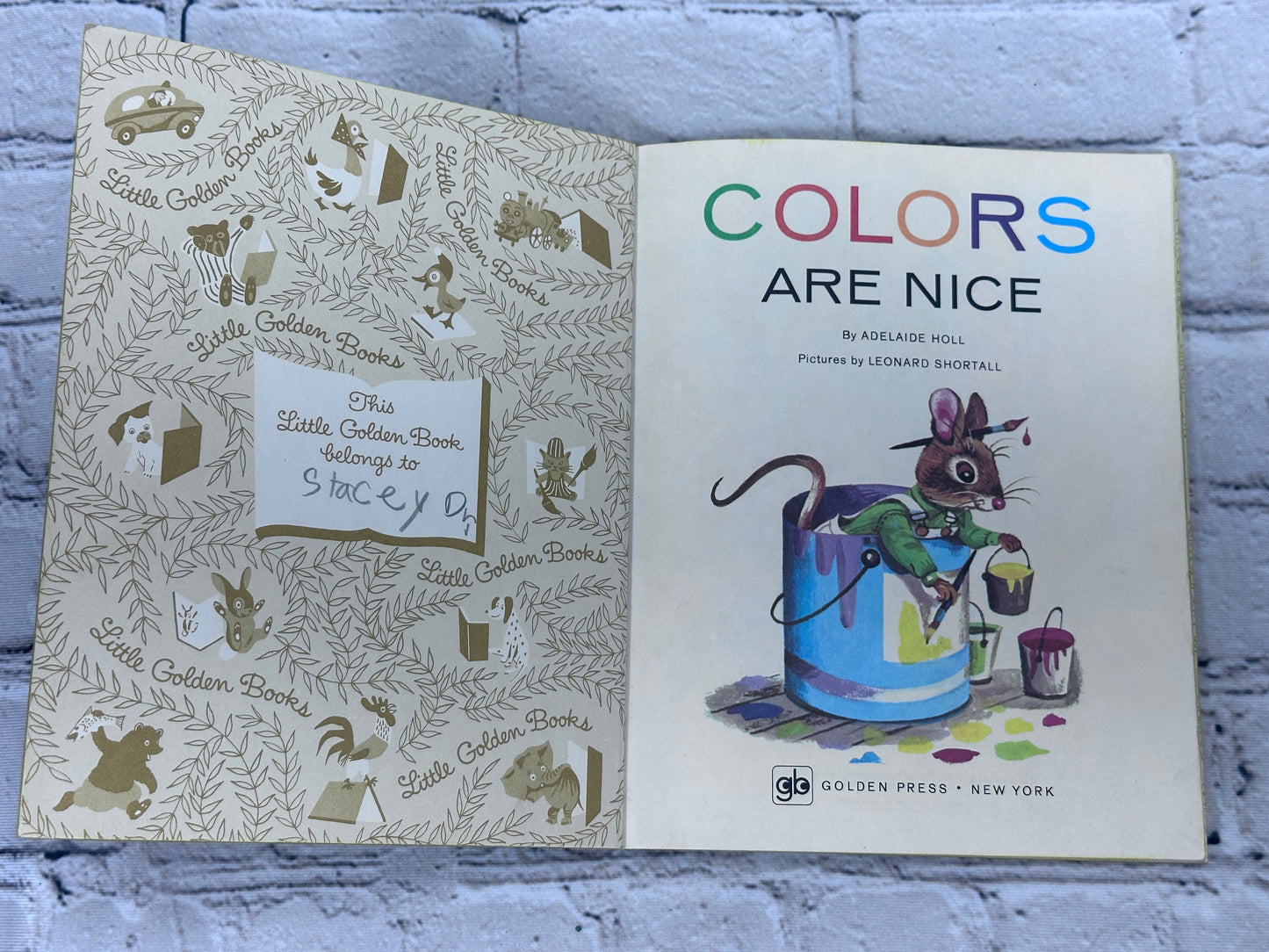 Colors Are Nice By Adelaide Holl [A Little Golden Book · 2nd Print · 1971]