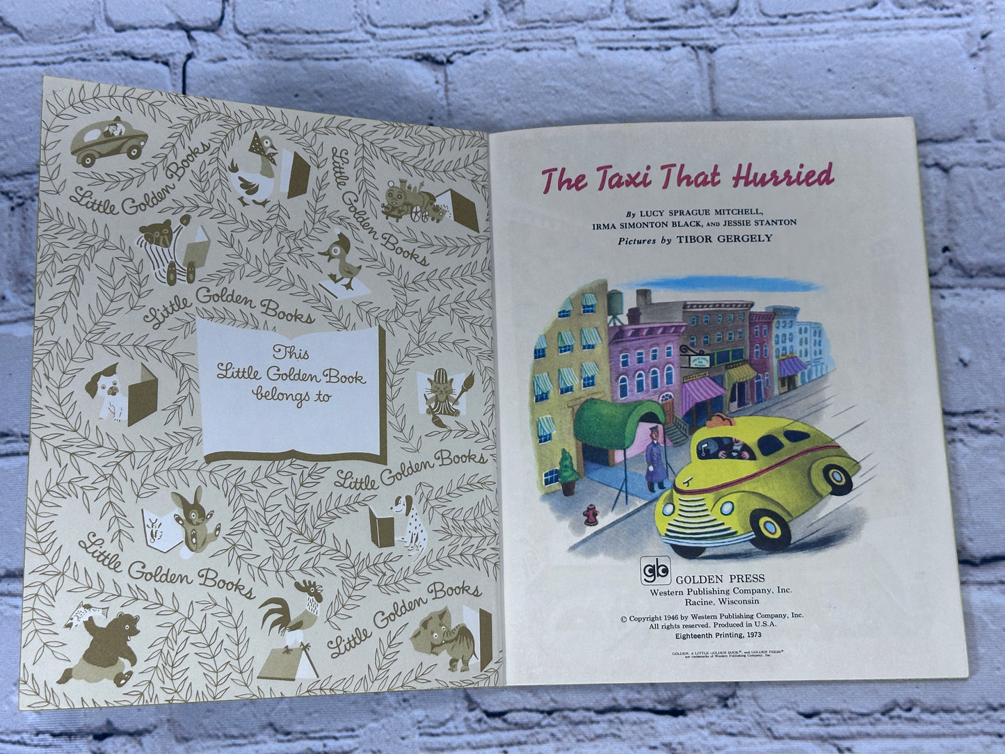 The Taxi That Hurried By Lucy Sprague Mitchell [A Little Golden Book · 1973]