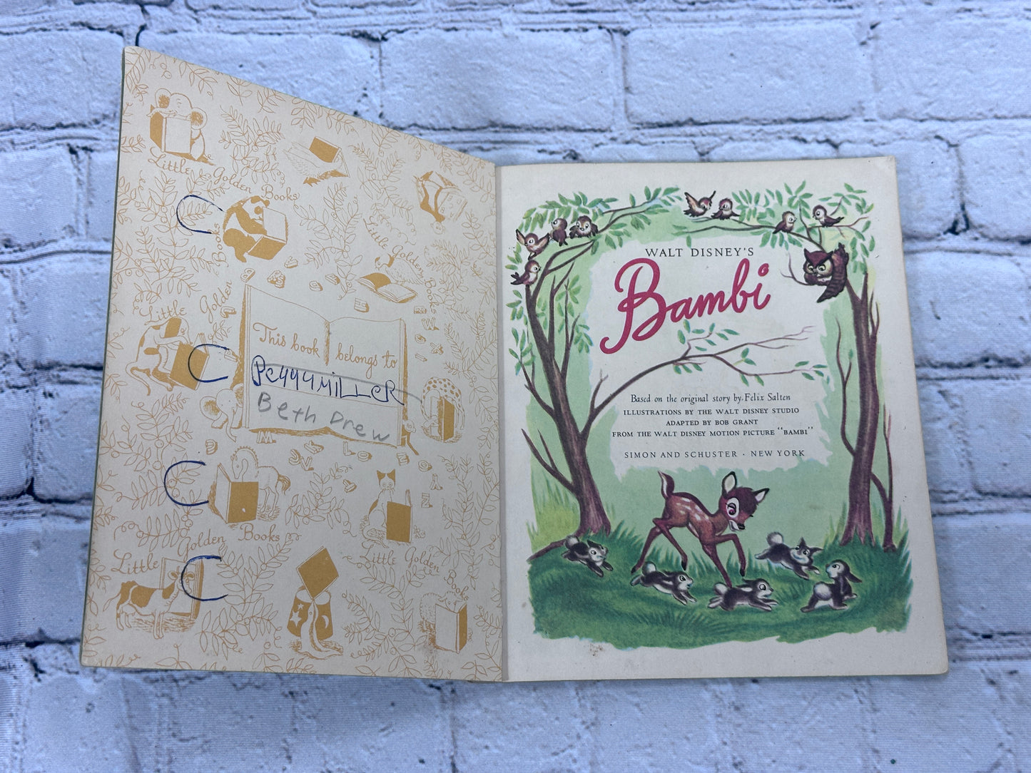 Walt Disney's Bambi [A Little Golden Book · 1st Ed. · "E" · 1948]