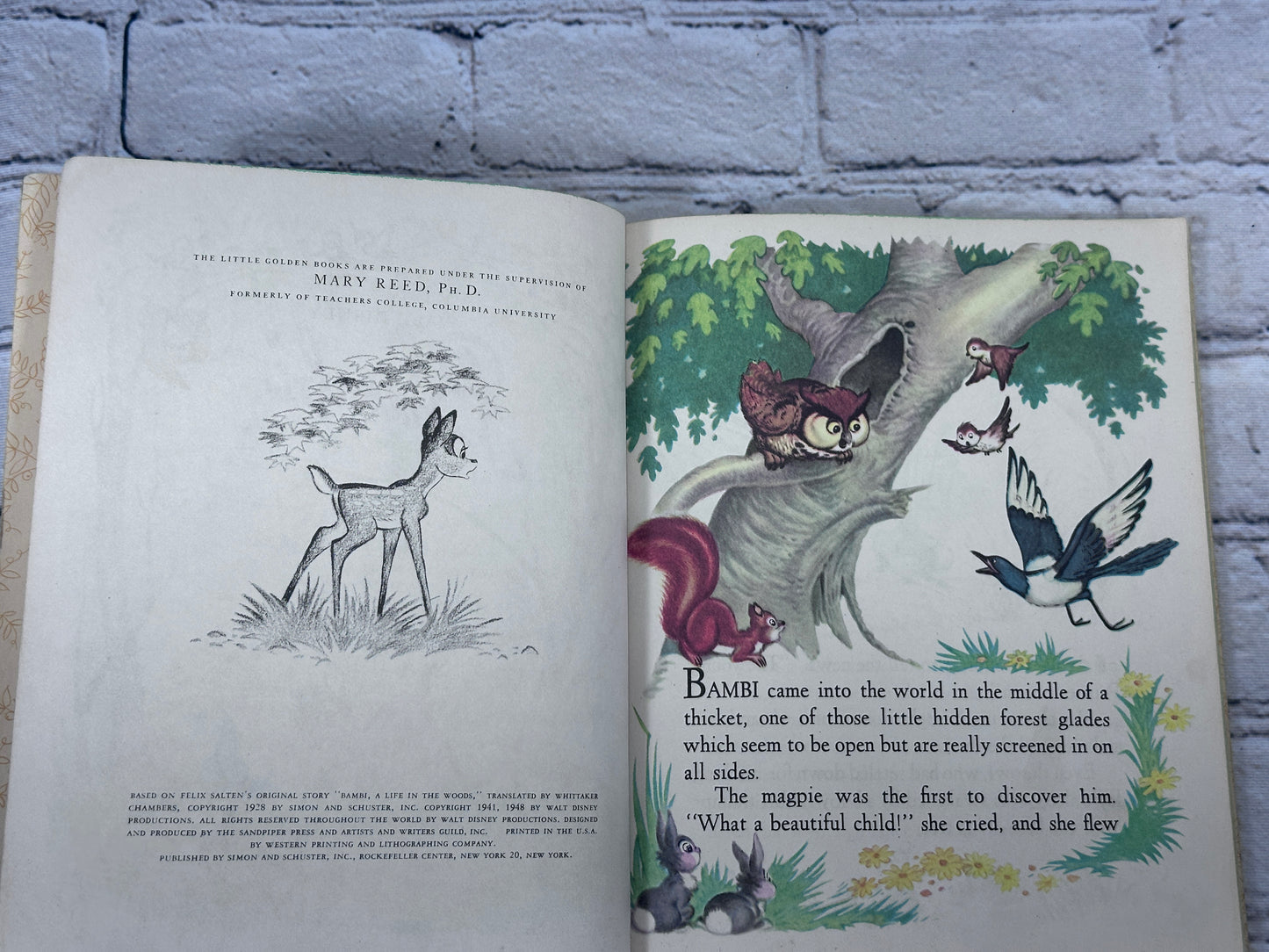 Walt Disney's Bambi [A Little Golden Book · 1st Ed. · "E" · 1948]