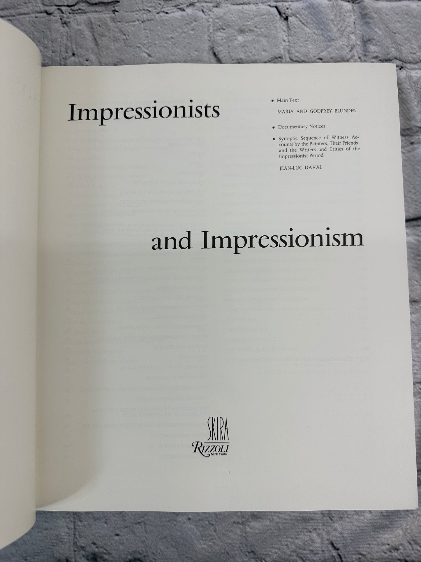 Impressionists and Impressionism by Blunden [1980]