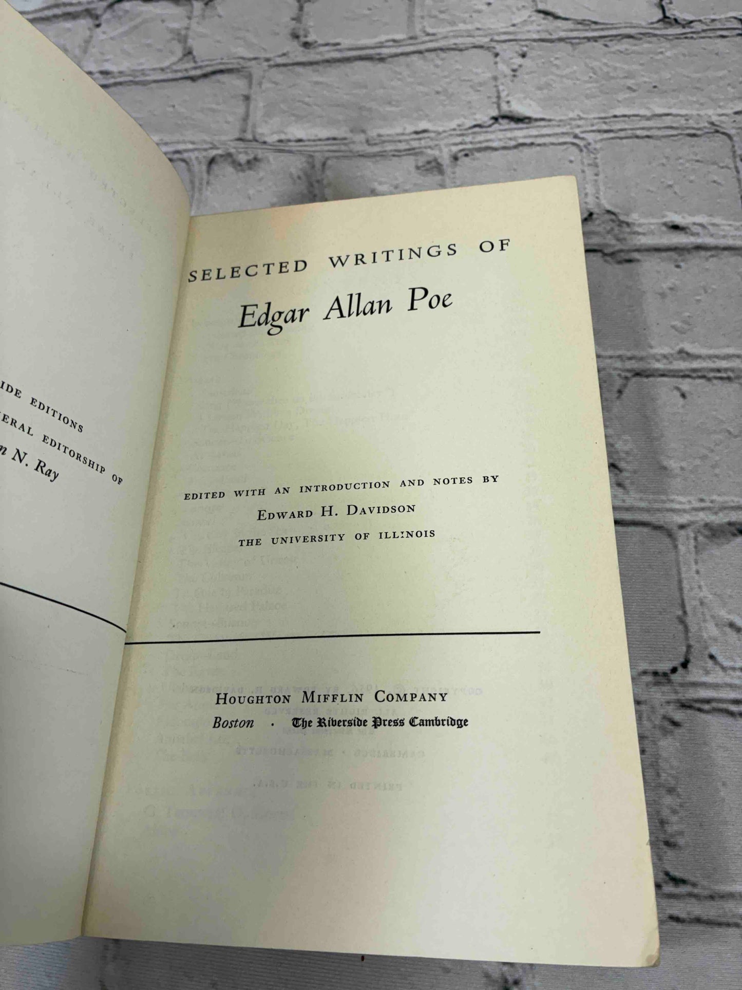 Selected Writings of Edgar Allan Poe