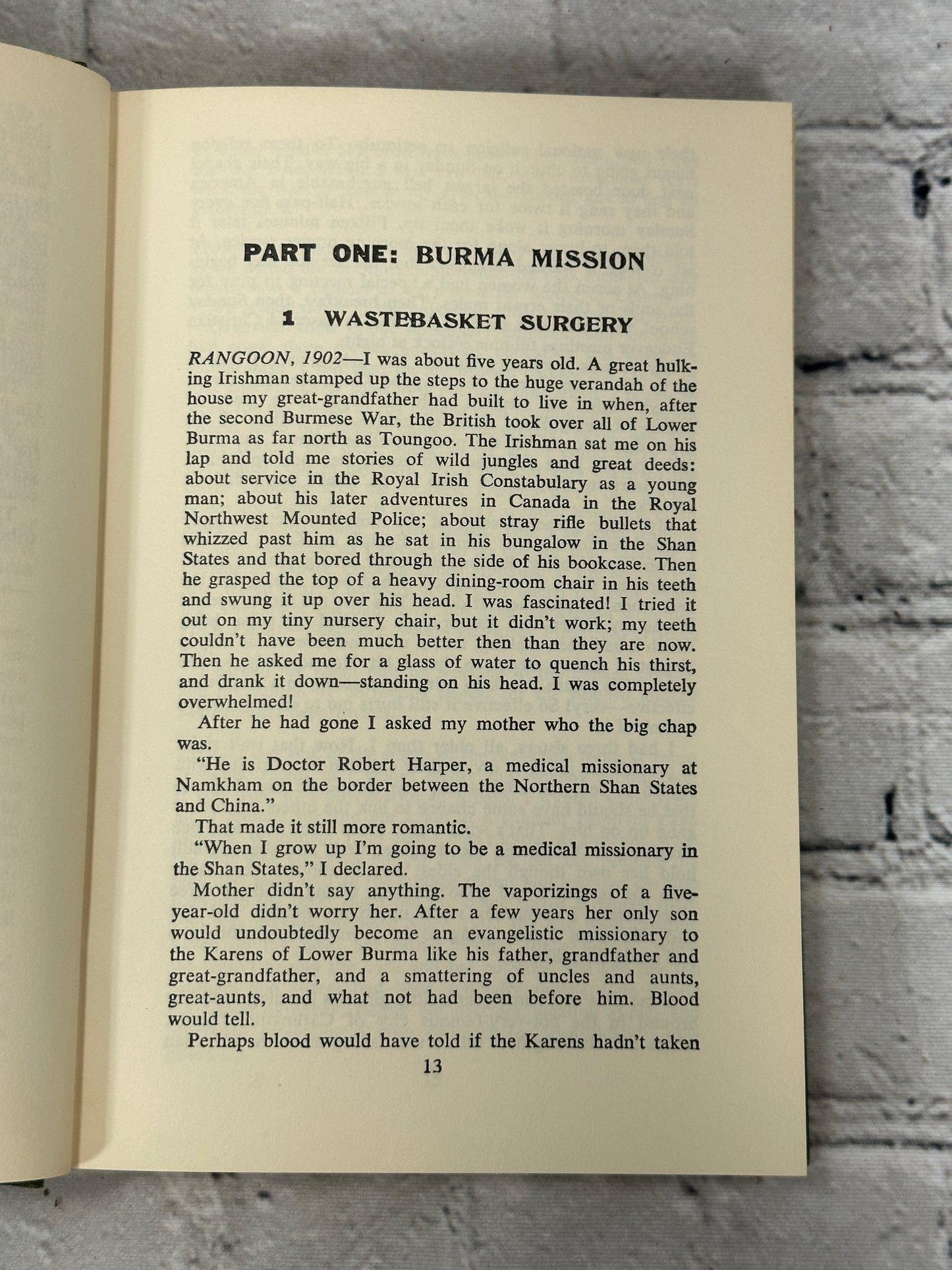 The Life of a Burma Surgeon by Gordon S. Seagrave [1961]