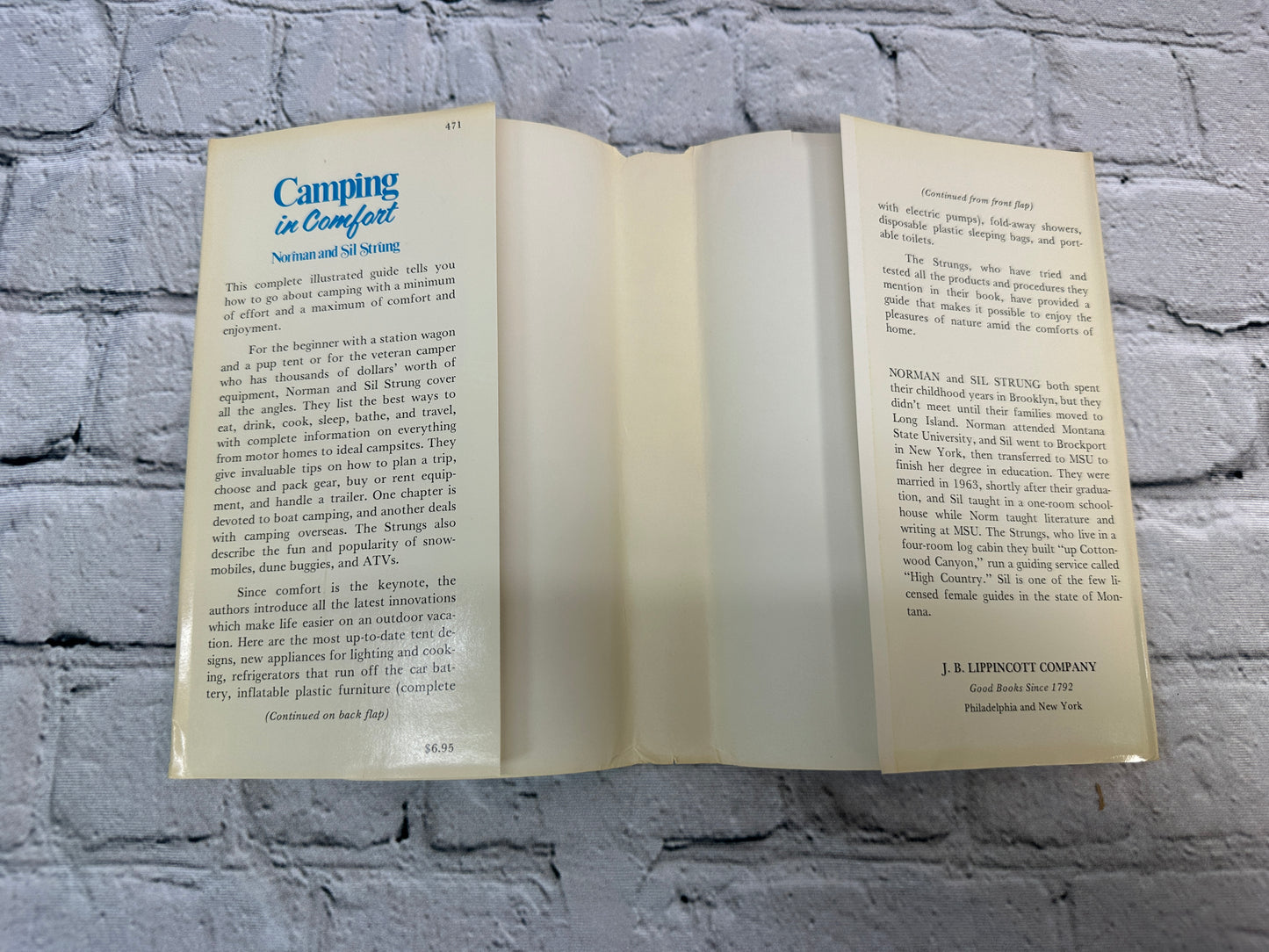 Camping In Comfort by Norman and Sil Strung [1971 · Lippincott · 1st Edition]