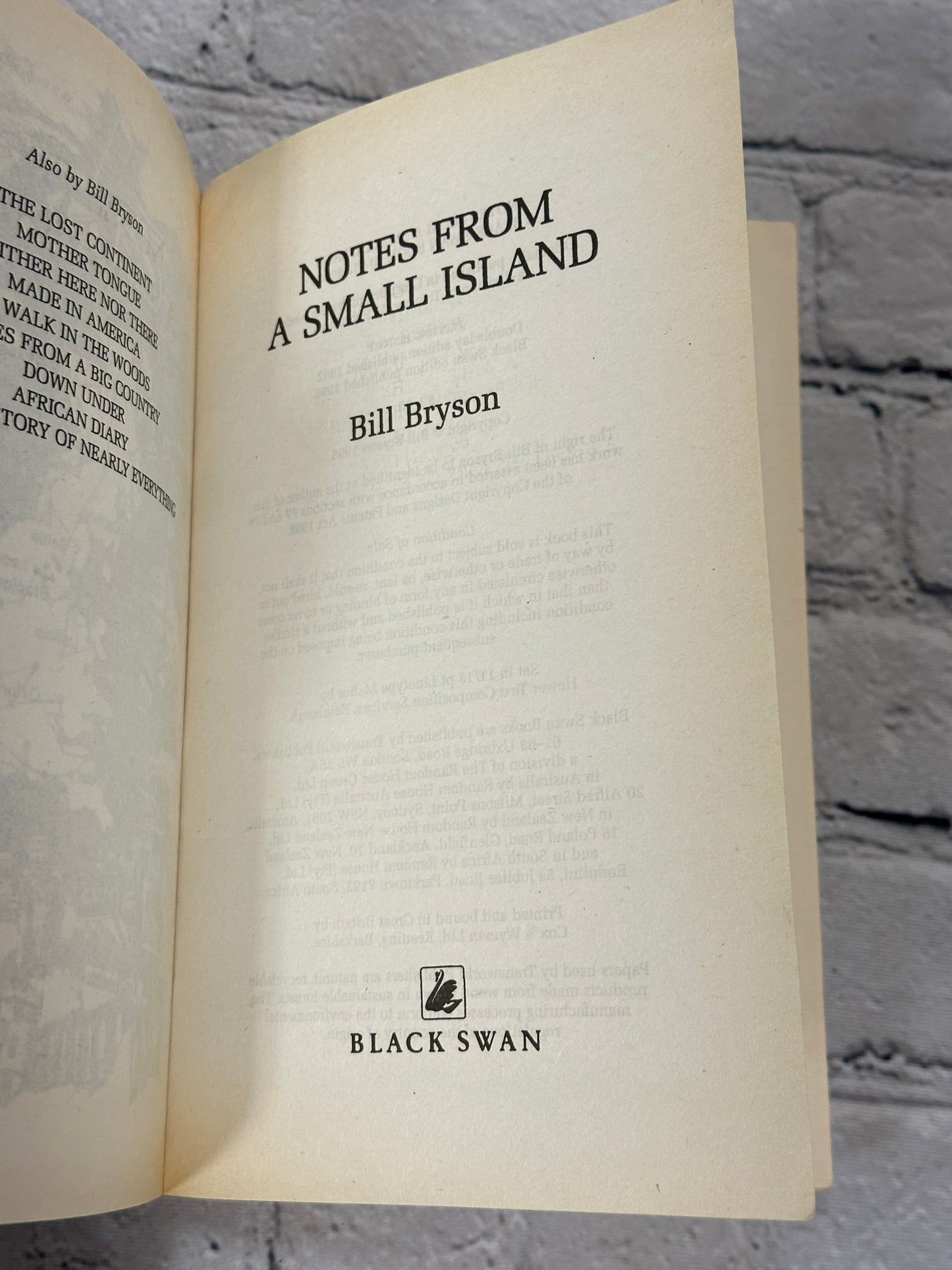 Notes From a Small Island By Bill Bryson [1998]