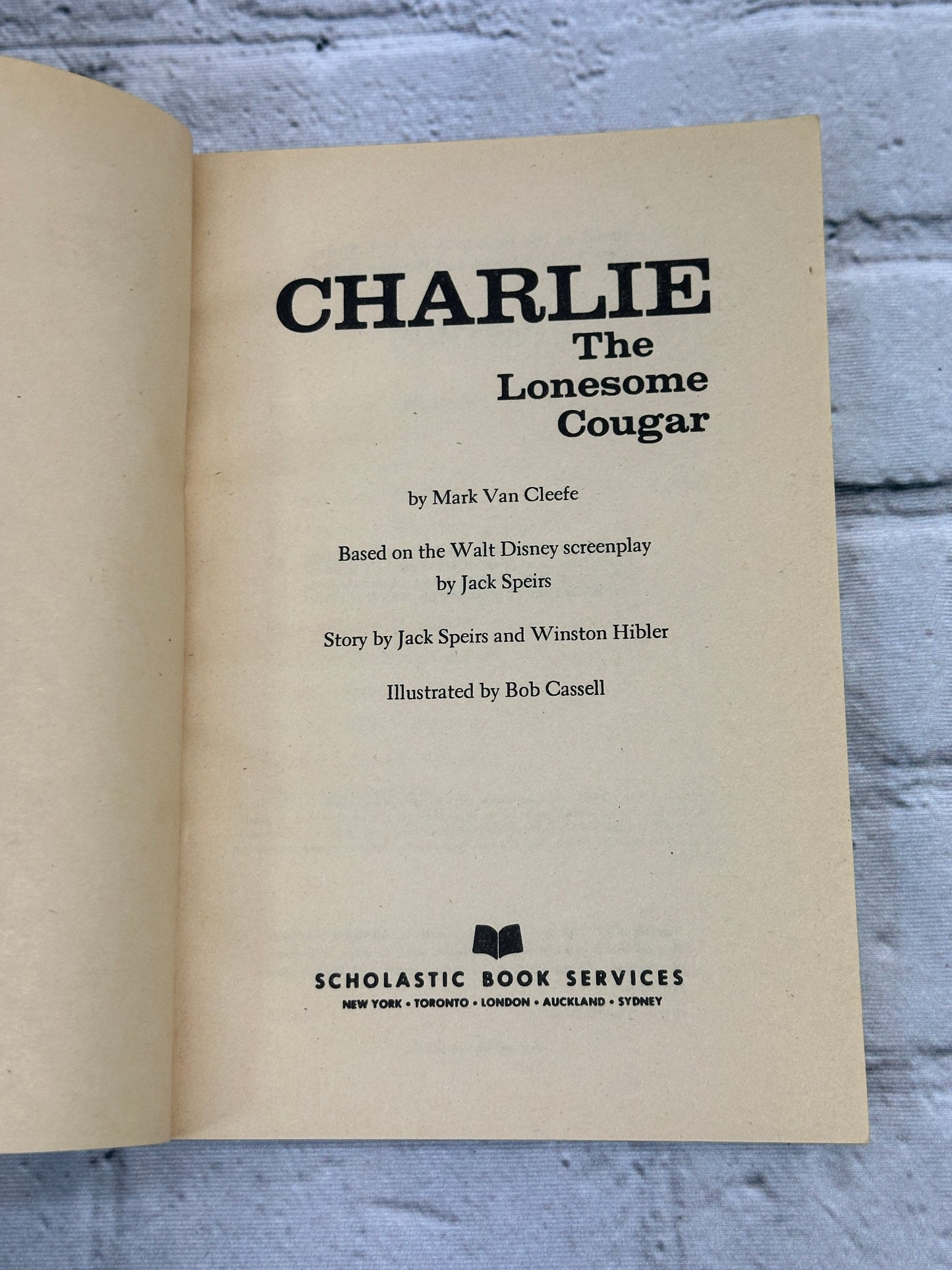 Charlie The Lonesome Cougar By Mark Van Cleefe [1968]