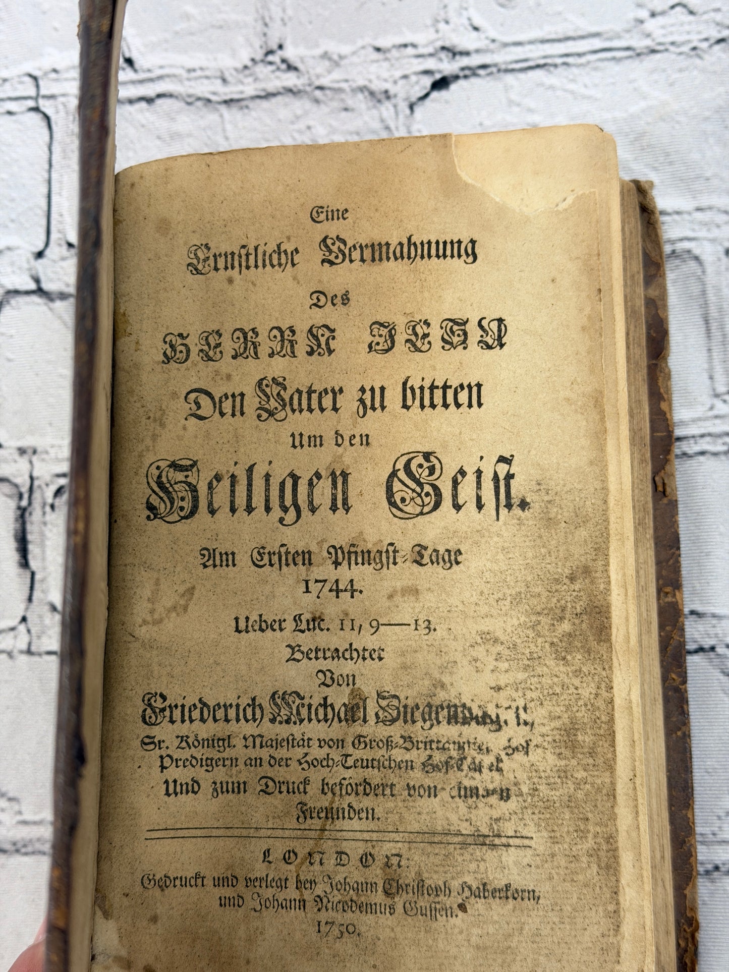 Eine Ernstliche Vermahnung Des Herrn Jesu Den Vater zu bitten um den Heiligen Geist