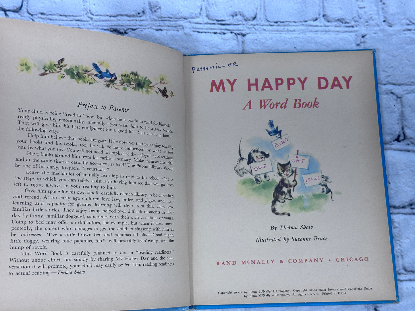 My Happy Day A Word Book by Thelma Shaw [Elf Book Ed. · 1951]