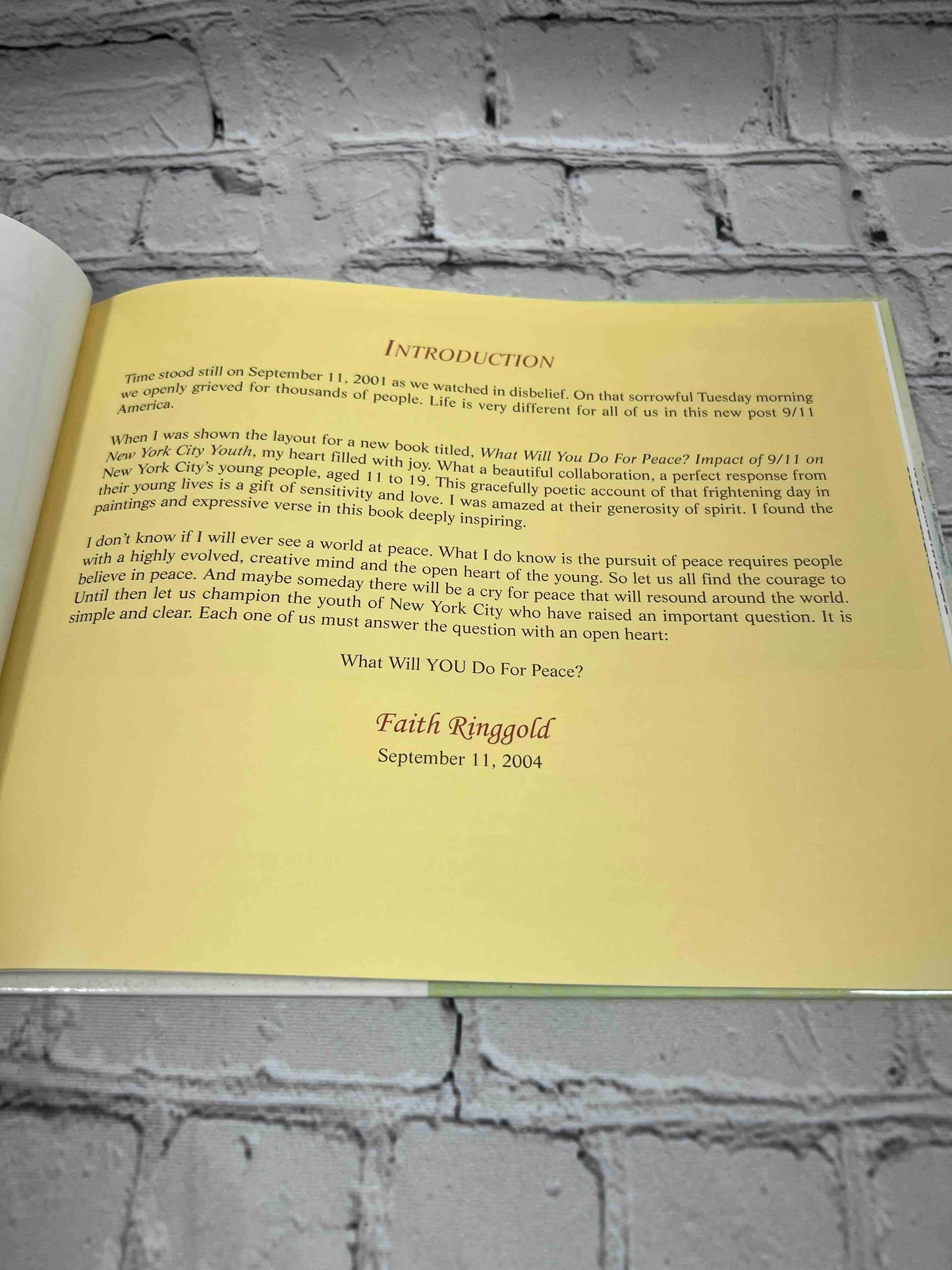 What Will You Do for Peace? Impact of 9/11 on New York City Youth