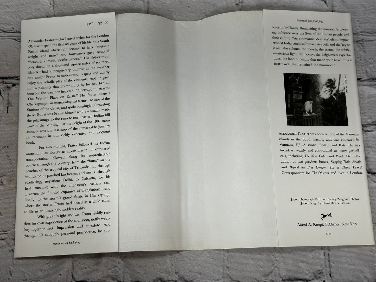 Chasing The Monsoon by Alexander Frater [1992 · First American Edition]