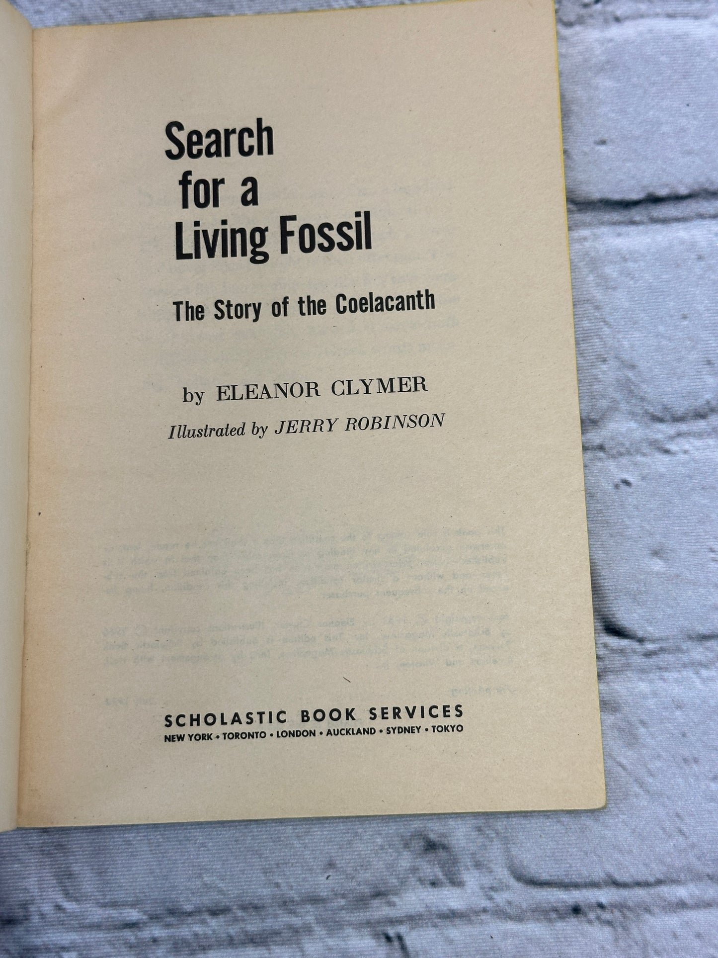 Search for a Living Fossil by Eleanor Clymer [1974 · Seventh Printing]