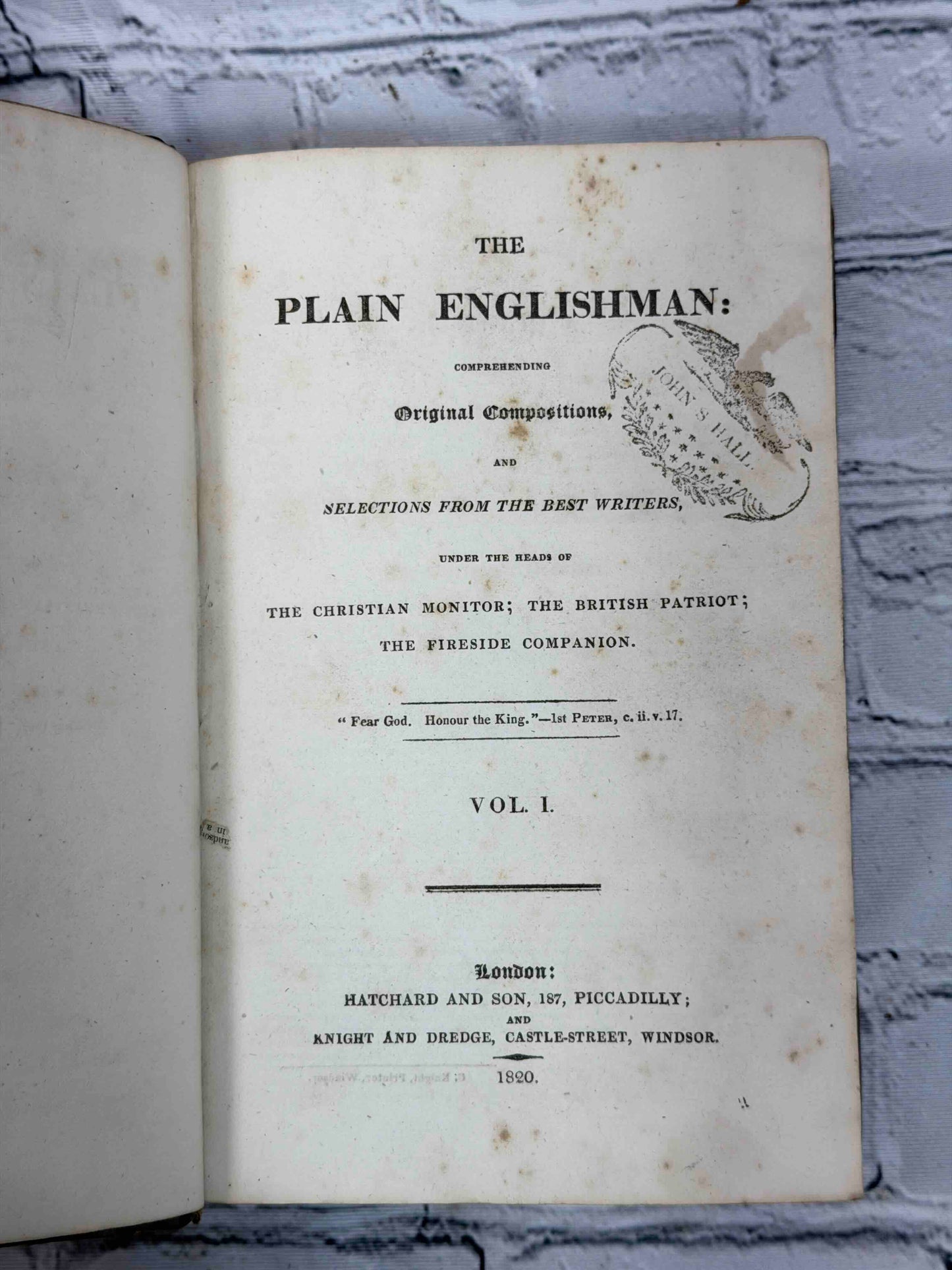 The Plain Englishman (Vol. 1)